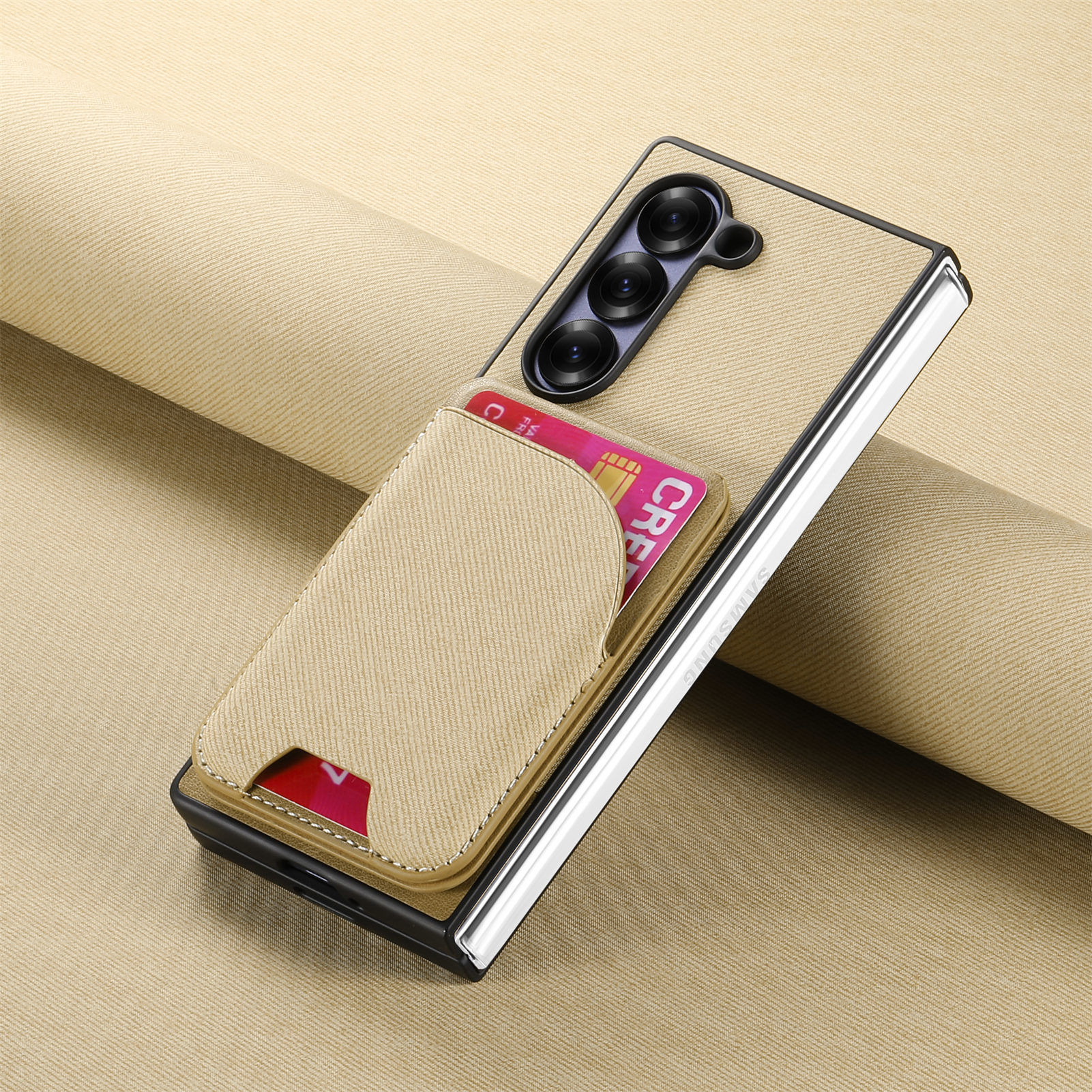 Compatible with Samsung Z Fold8U phone case 7/6/5 magnetic card holder stand 2-in-1 foldable screen 4/3 protective case