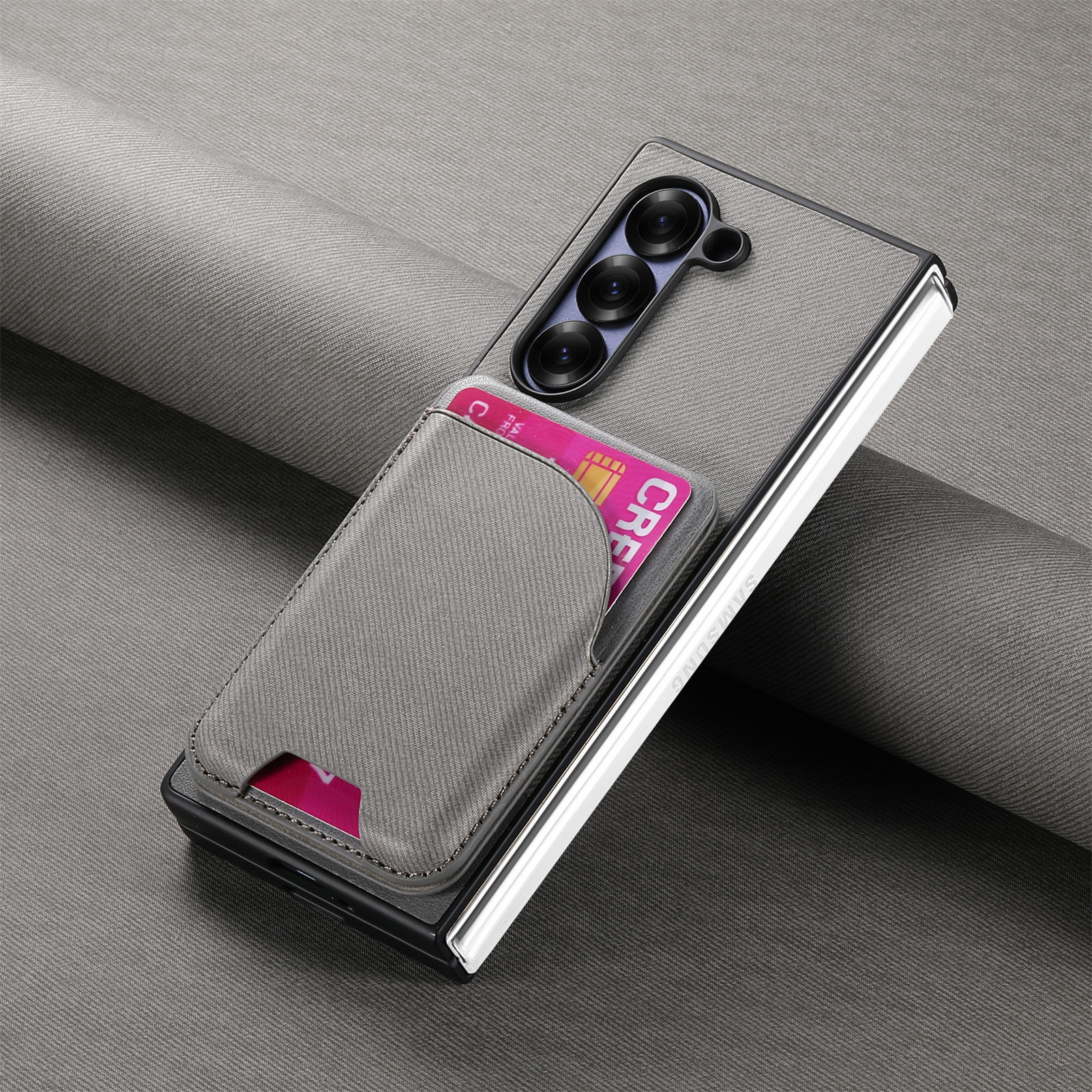 Compatible with Samsung Z Fold8U phone case 7/6/5 magnetic card holder stand 2-in-1 foldable screen 4/3 protective case