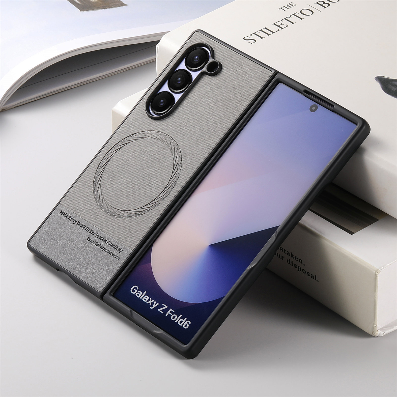 Compatible with Samsung Z Fold8U phone case 7/6/5 magnetic card holder stand 2-in-1 foldable screen 4/3 protective case
