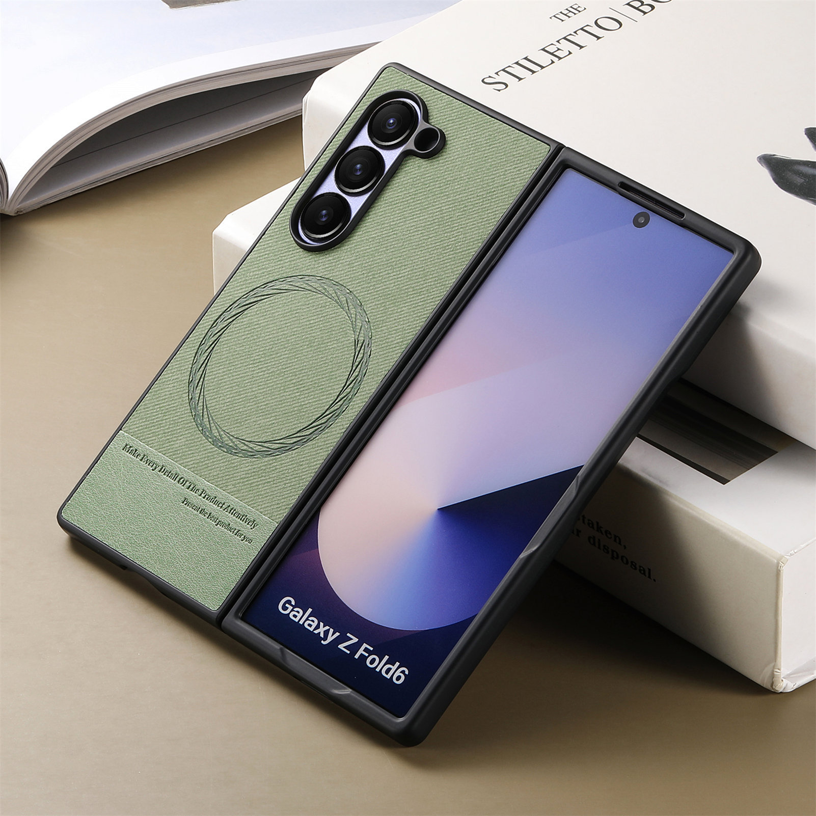 Compatible with Samsung Z Fold8U phone case 7/6/5 magnetic card holder stand 2-in-1 foldable screen 4/3 protective case