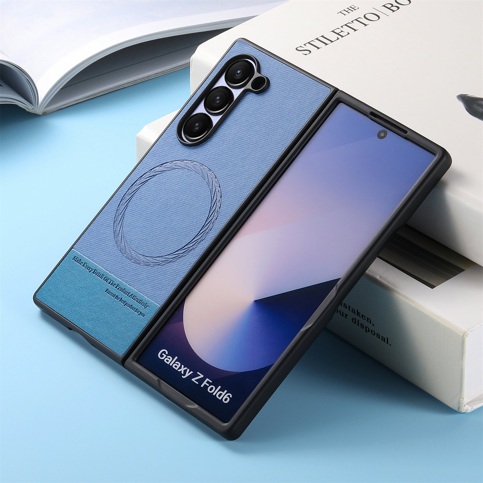 Compatible with Samsung Z Fold8U phone case 7/6/5 magnetic card holder stand 2-in-1 foldable screen 4/3 protective case