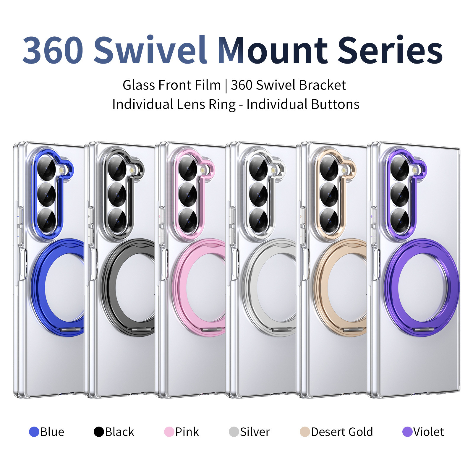 Compatible with Samsung ZFold 8/7 phone case, 6/5 magnetic rotating stand, wireless charging, 4/3 integrated case and screen protector.
