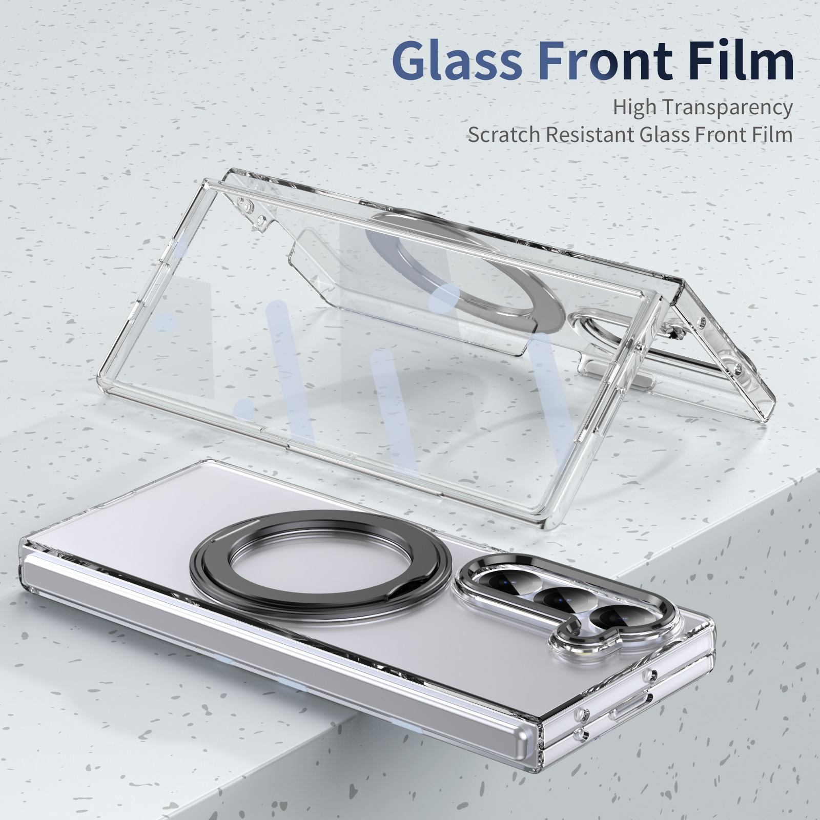 Compatible with Samsung ZFold 8/7 phone case, 6/5 magnetic rotating stand, wireless charging, 4/3 integrated case and screen protector.