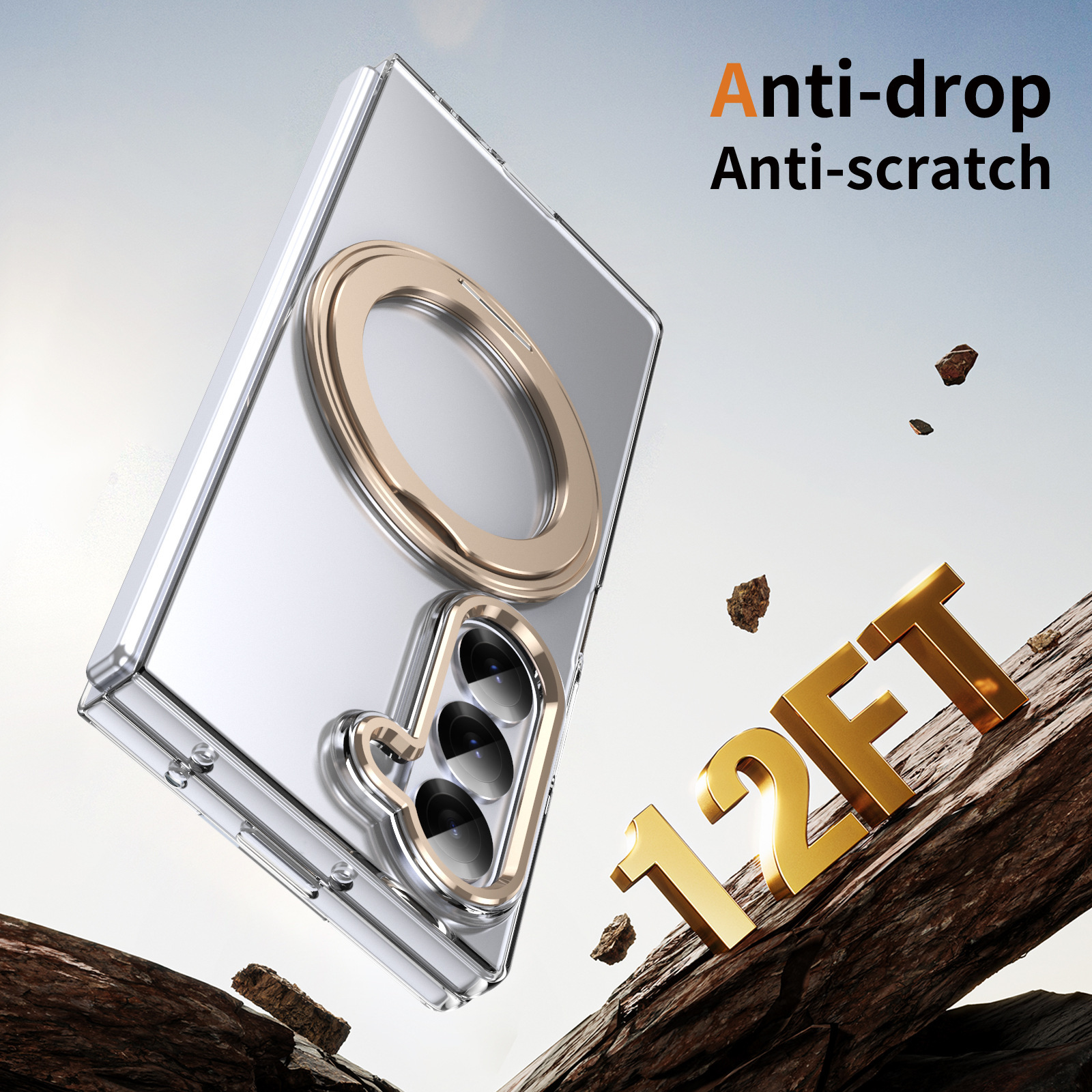 Compatible with Samsung ZFold 8/7 phone case, 6/5 magnetic rotating stand, wireless charging, 4/3 integrated case and screen protector.