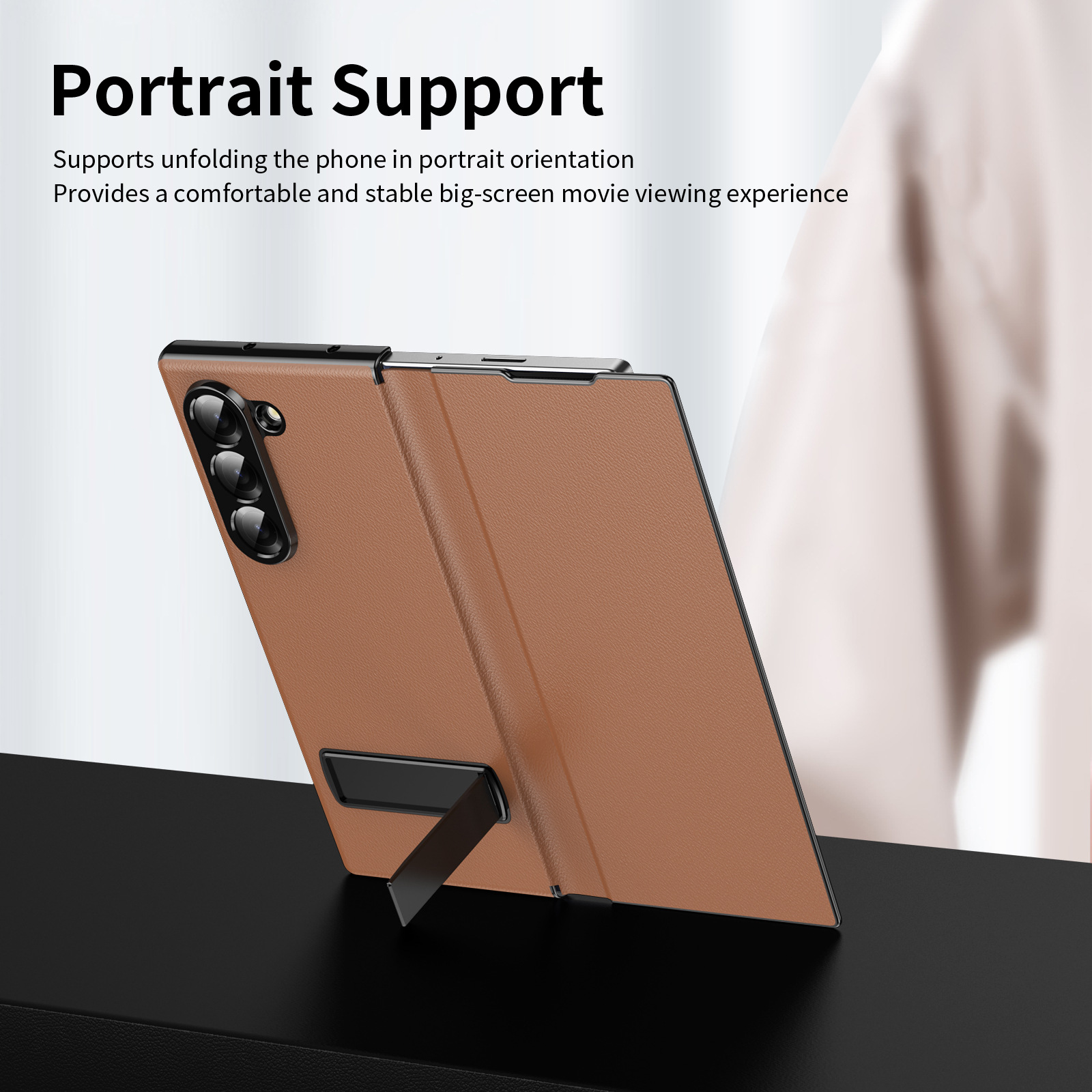 Compatible with Samsung Z Fold8 Ultra phone case 7/6/5 flip leather case stand 4/3 business full-coverage protective case