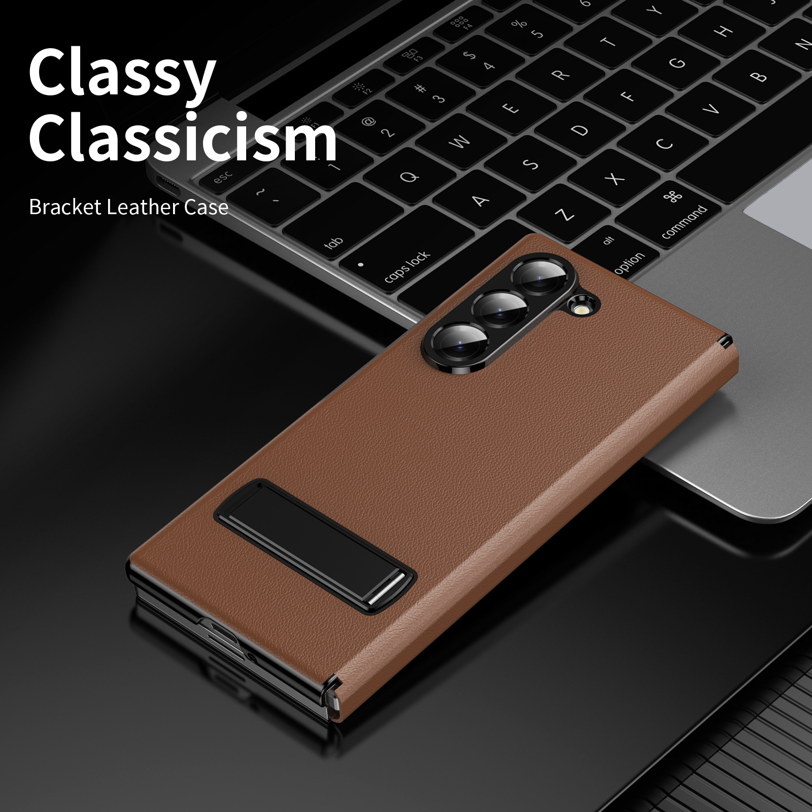 Compatible with Samsung Z Fold8 Ultra phone case 7/6/5 flip leather case stand 4/3 business full-coverage protective case