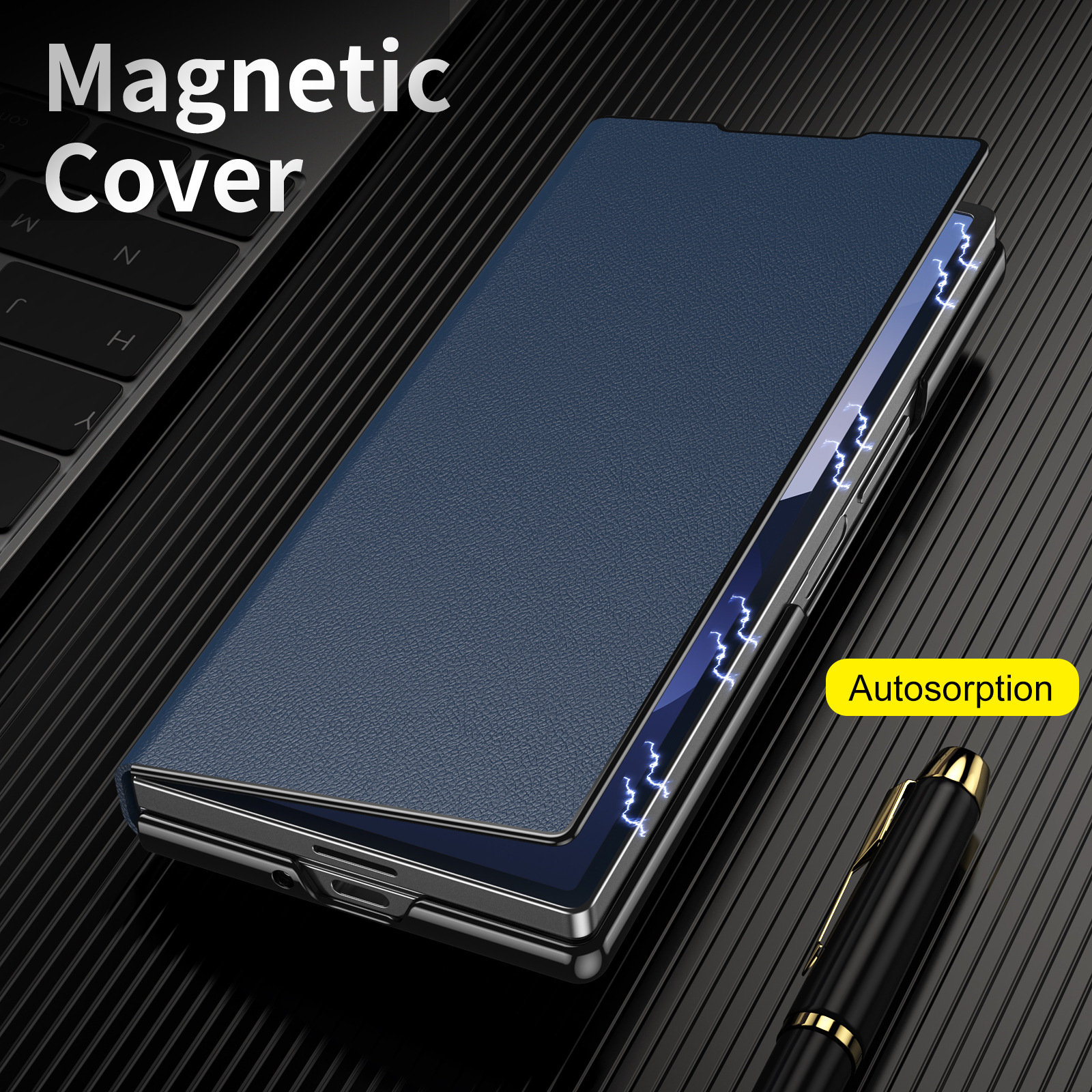 Compatible with Samsung Z Fold8 Ultra phone case 7/6/5 flip leather case stand 4/3 business full-coverage protective case