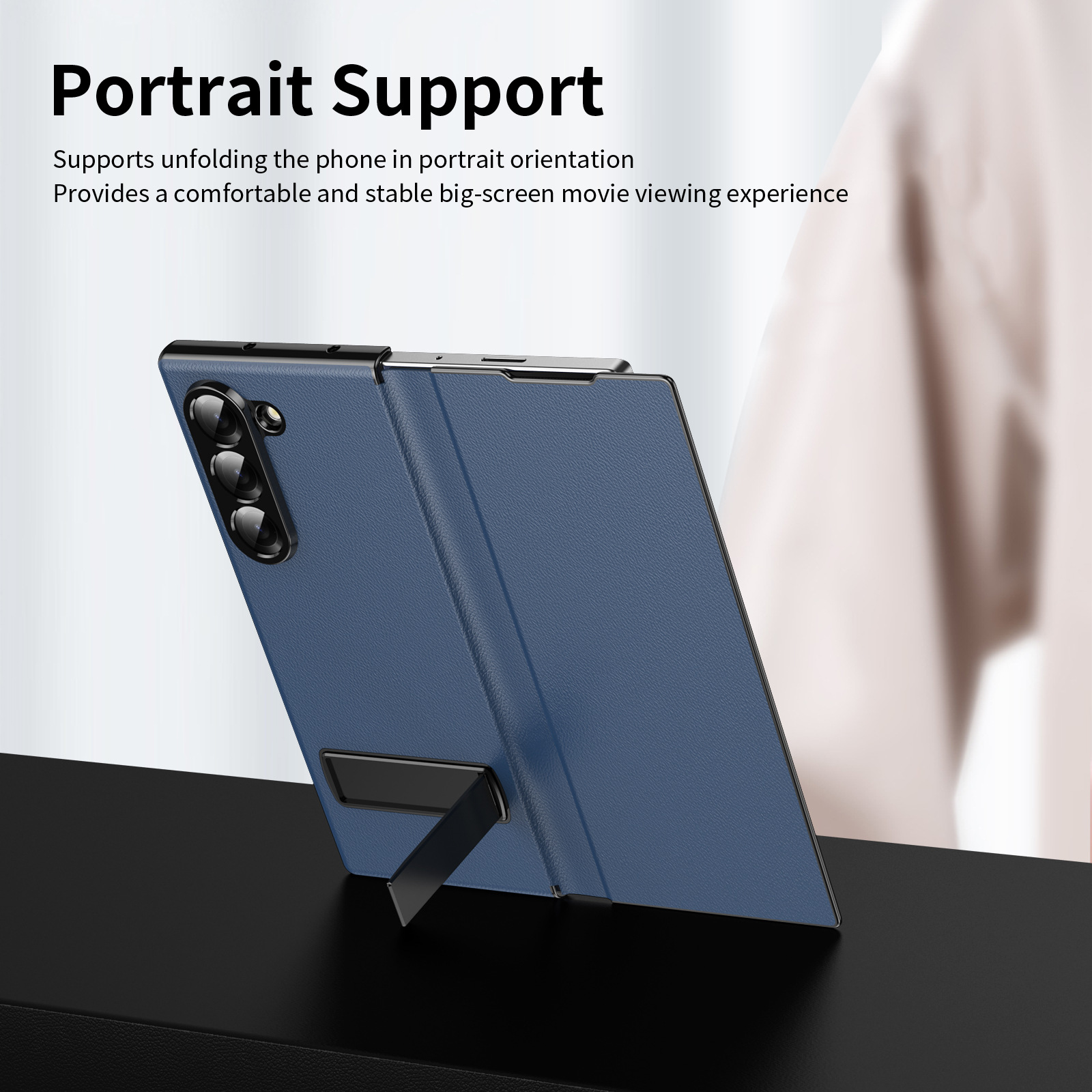Compatible with Samsung Z Fold8 Ultra phone case 7/6/5 flip leather case stand 4/3 business full-coverage protective case