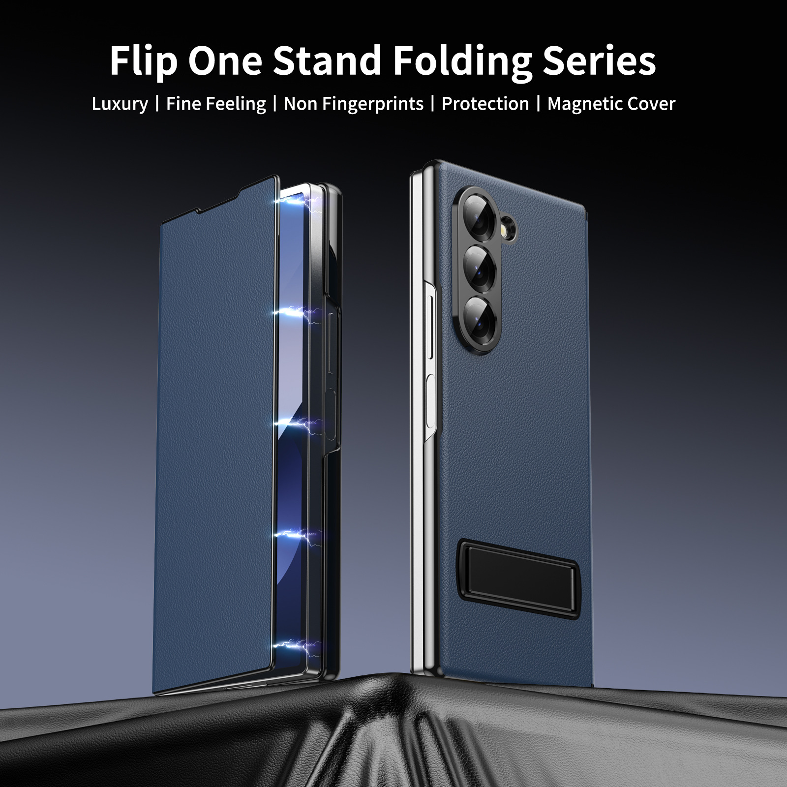 Compatible with Samsung Z Fold8 Ultra phone case 7/6/5 flip leather case stand 4/3 business full-coverage protective case