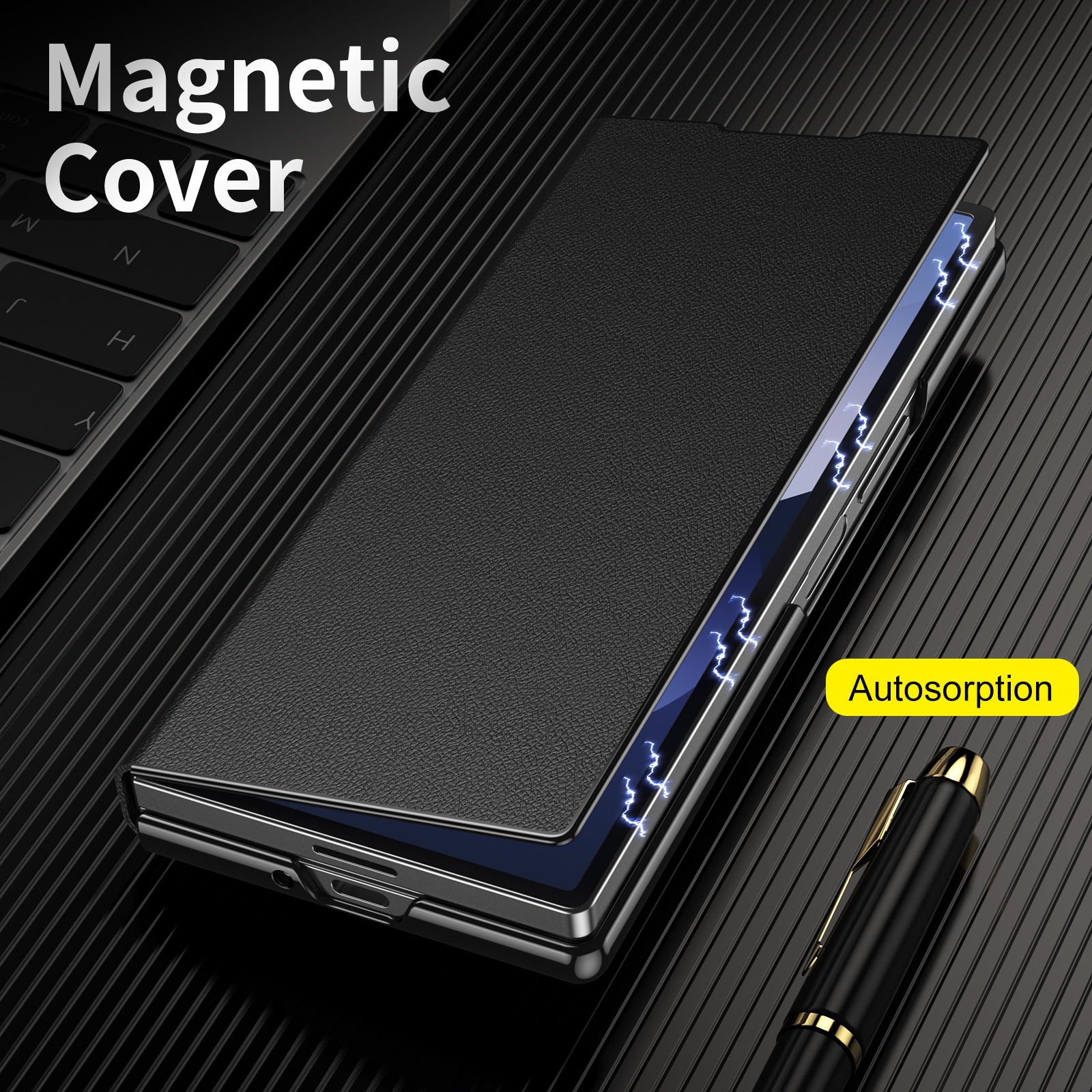 Compatible with Samsung Z Fold8 Ultra phone case 7/6/5 flip leather case stand 4/3 business full-coverage protective case