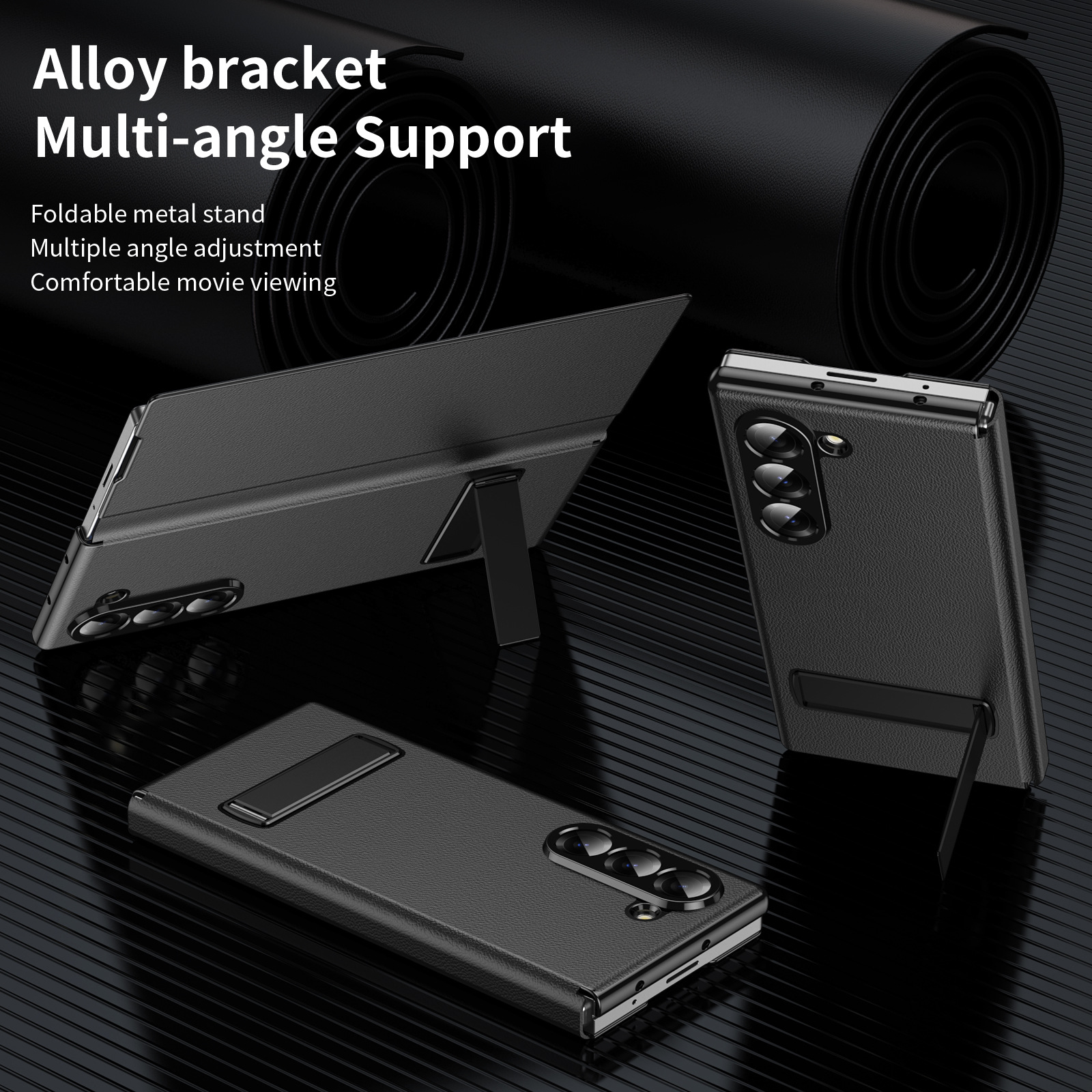 Compatible with Samsung Z Fold8 Ultra phone case 7/6/5 flip leather case stand 4/3 business full-coverage protective case