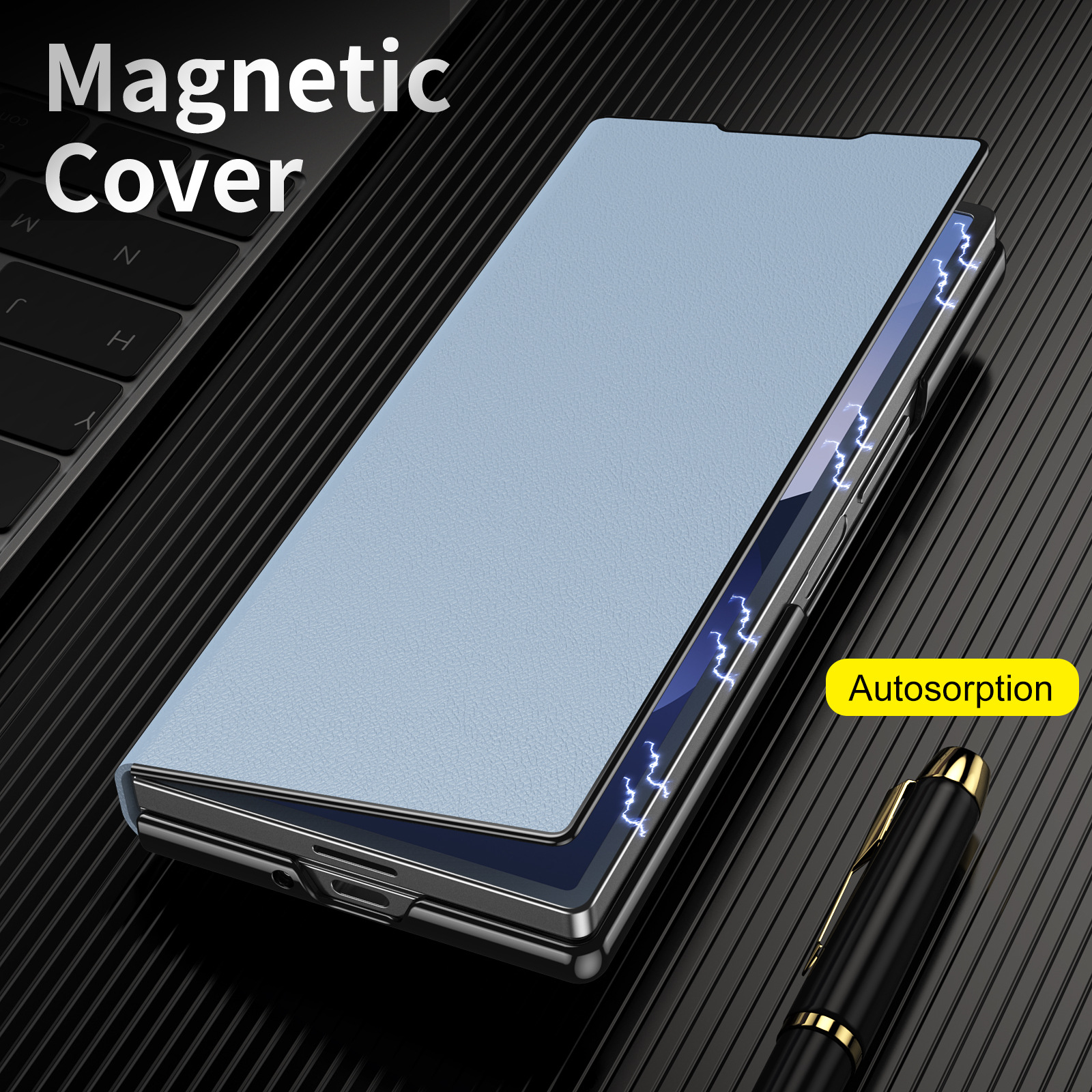 Compatible with Samsung Z Fold8 Ultra phone case 7/6/5 flip leather case stand 4/3 business full-coverage protective case