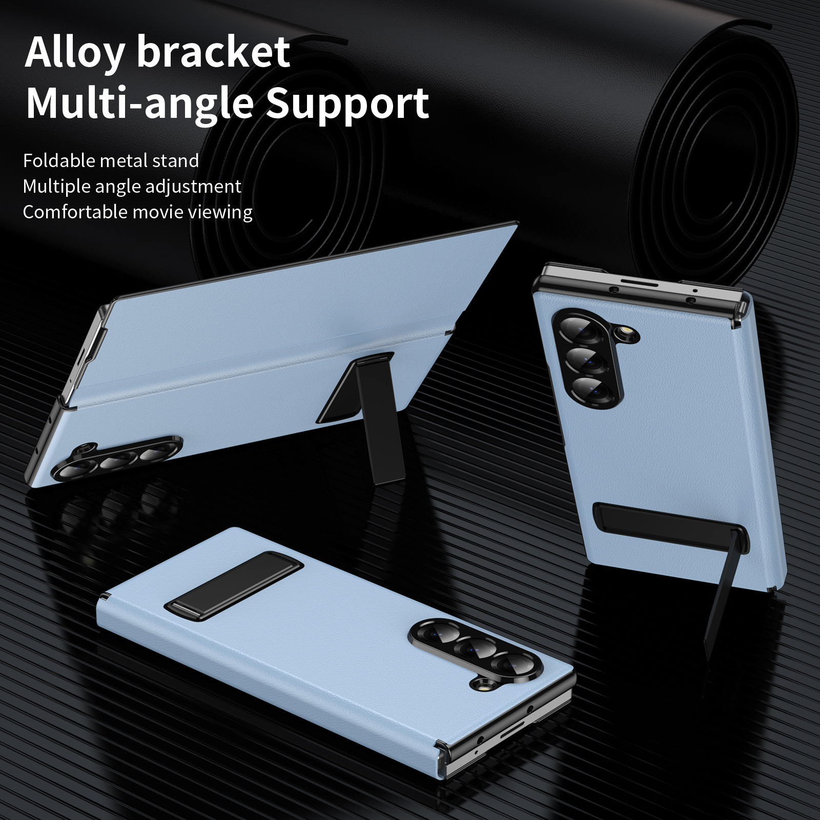 Compatible with Samsung Z Fold8 Ultra phone case 7/6/5 flip leather case stand 4/3 business full-coverage protective case