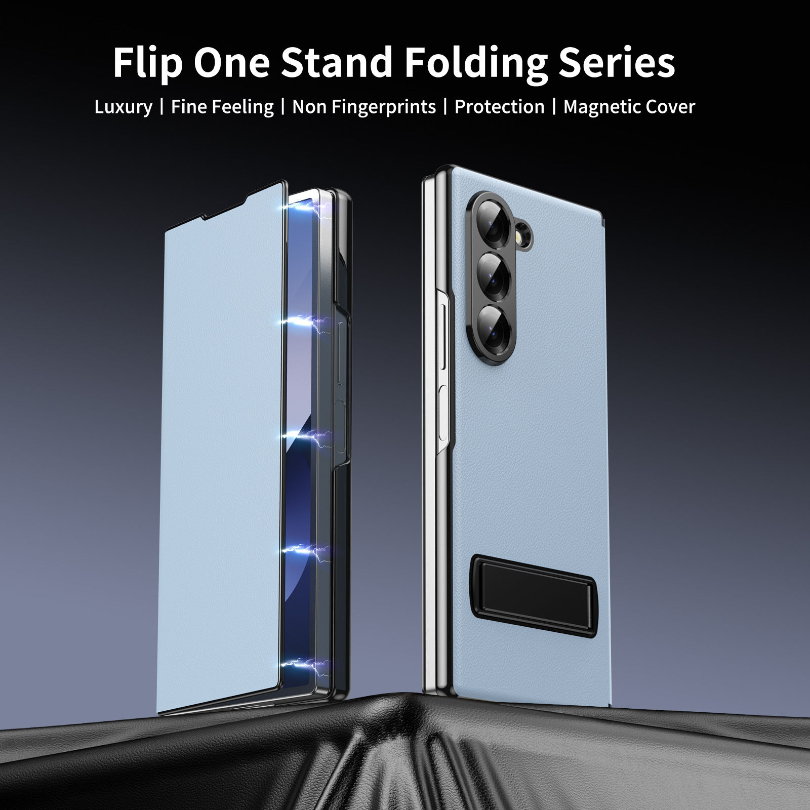 Compatible with Samsung Z Fold8 Ultra phone case 7/6/5 flip leather case stand 4/3 business full-coverage protective case