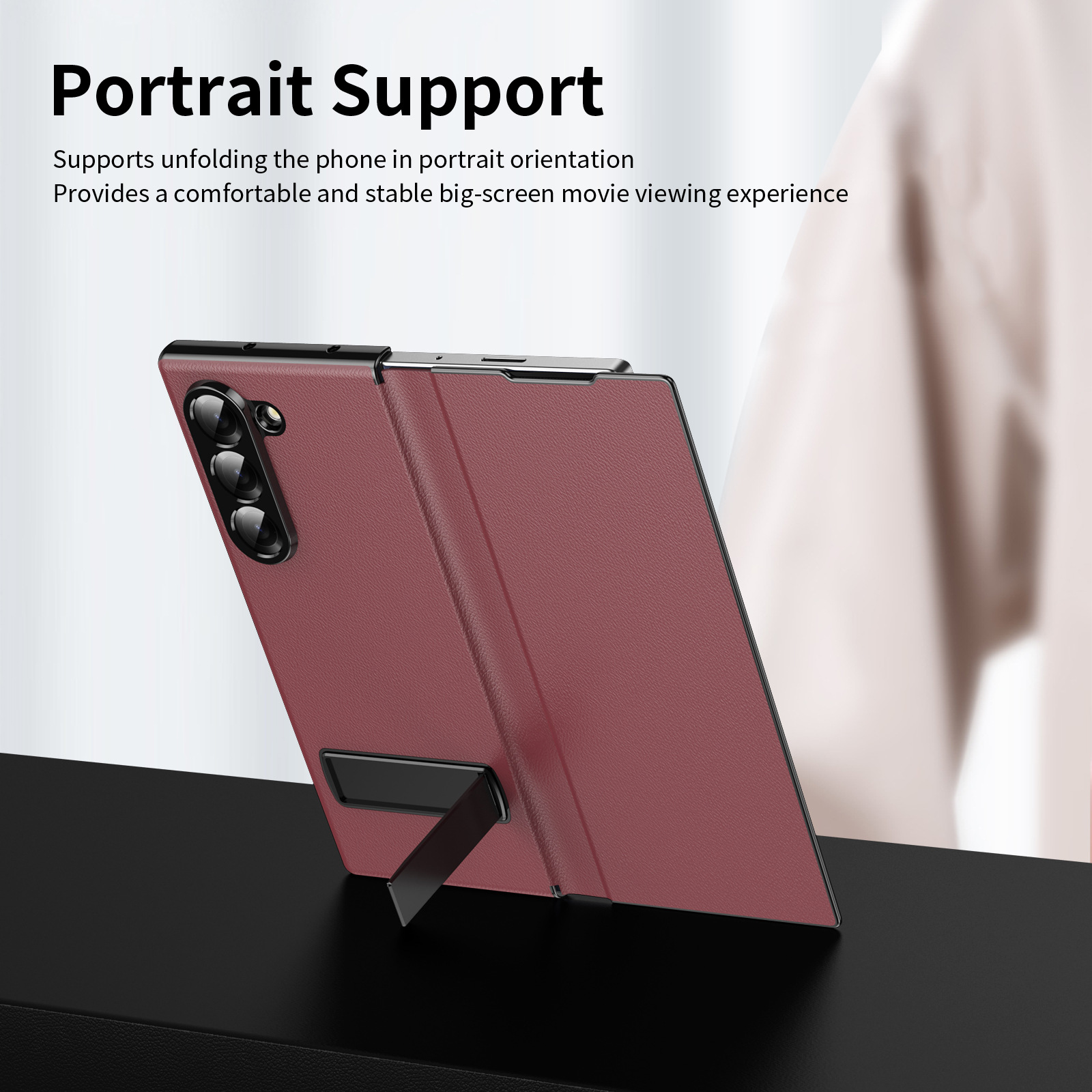 Compatible with Samsung Z Fold8 Ultra phone case 7/6/5 flip leather case stand 4/3 business full-coverage protective case