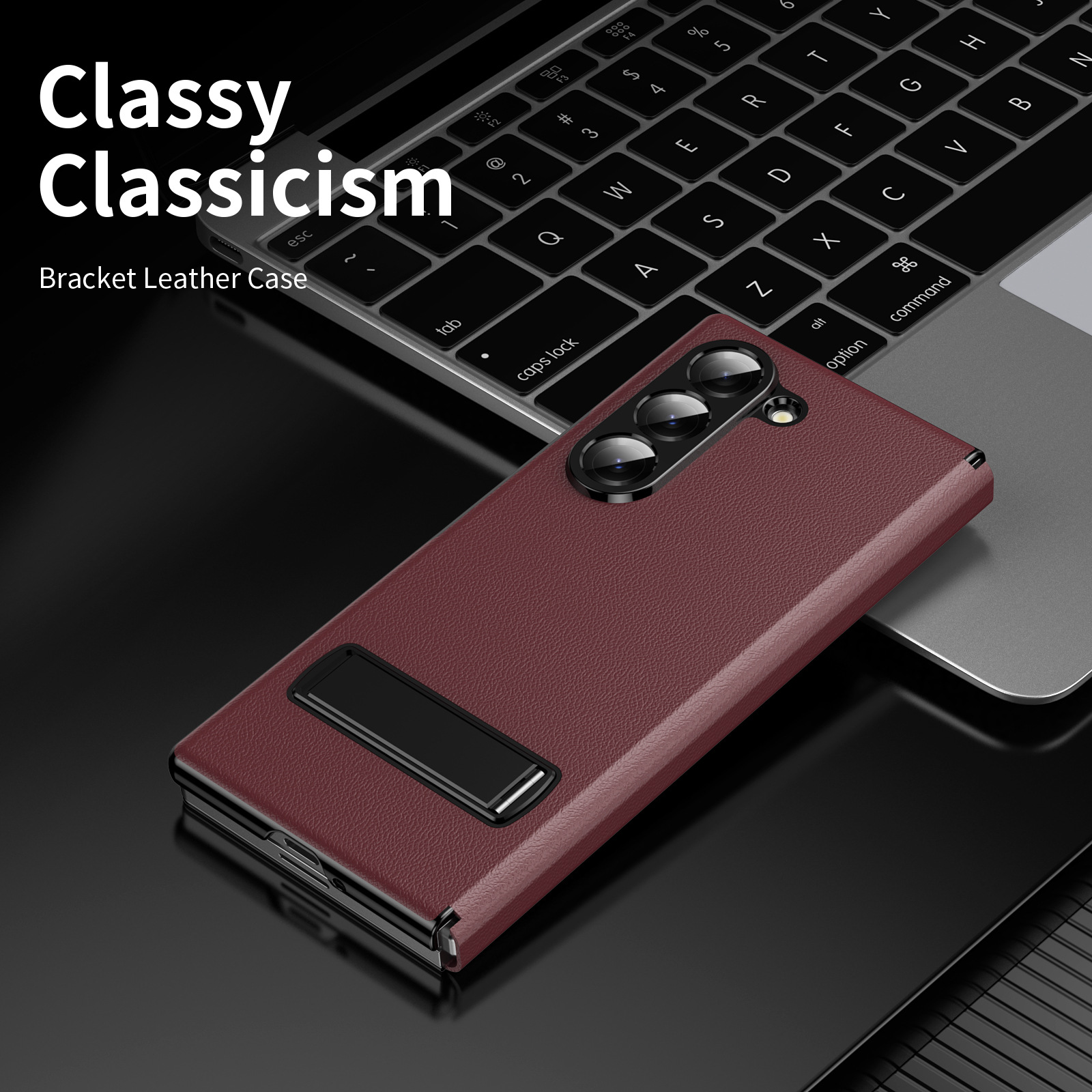 Compatible with Samsung Z Fold8 Ultra phone case 7/6/5 flip leather case stand 4/3 business full-coverage protective case