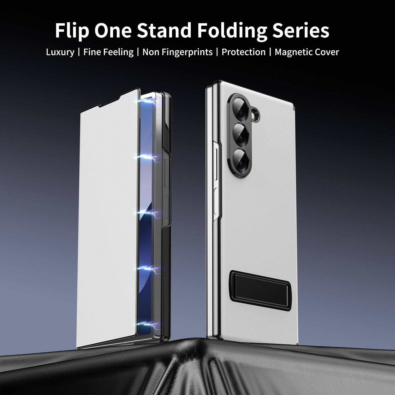 Compatible with Samsung Z Fold8 Ultra phone case 7/6/5 flip leather case stand 4/3 business full-coverage protective case
