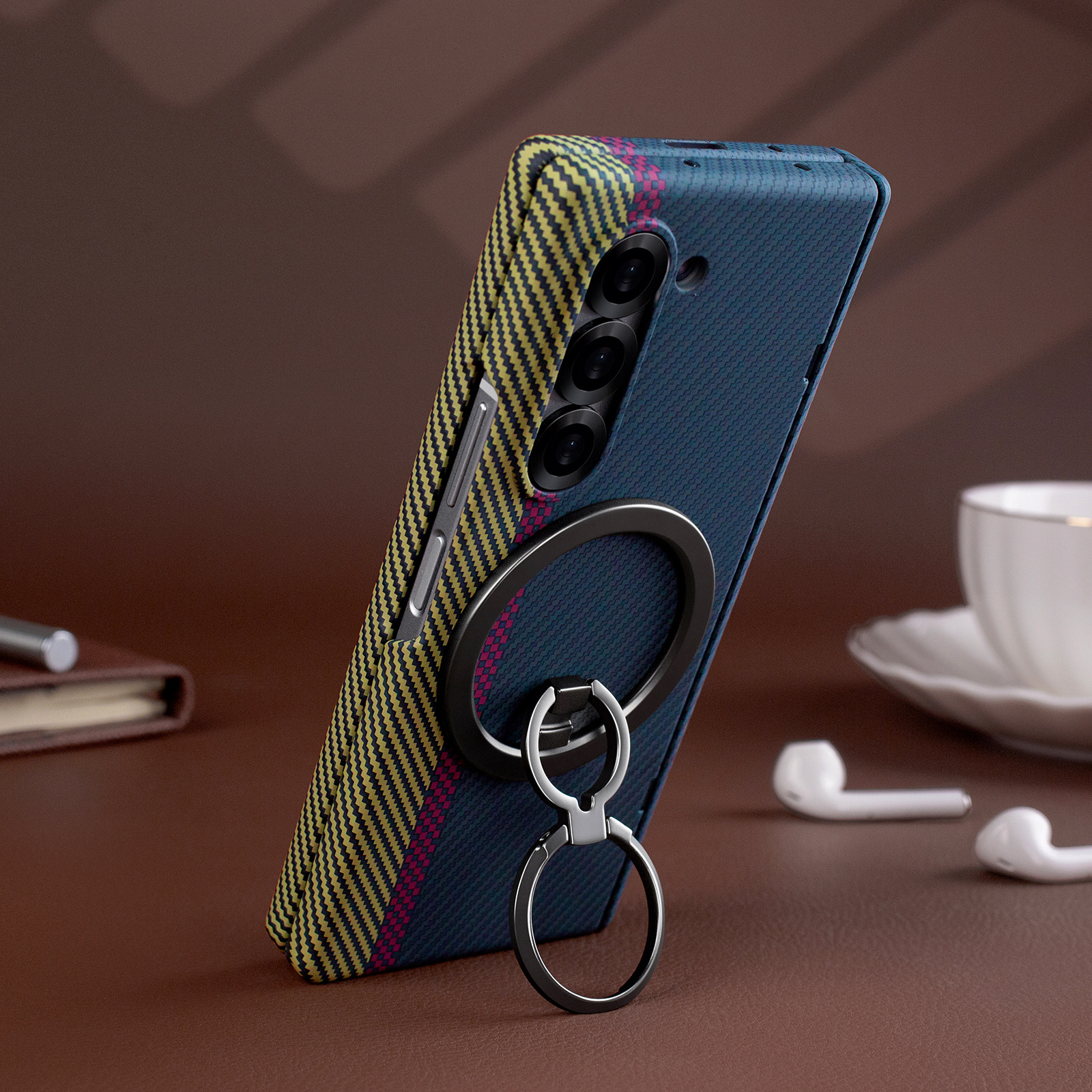 Compatible with Samsung Z Fold 8/7 phone case, 6/5 magnetic rotating stand, 4/3 hinge case, full-coverage protective case.