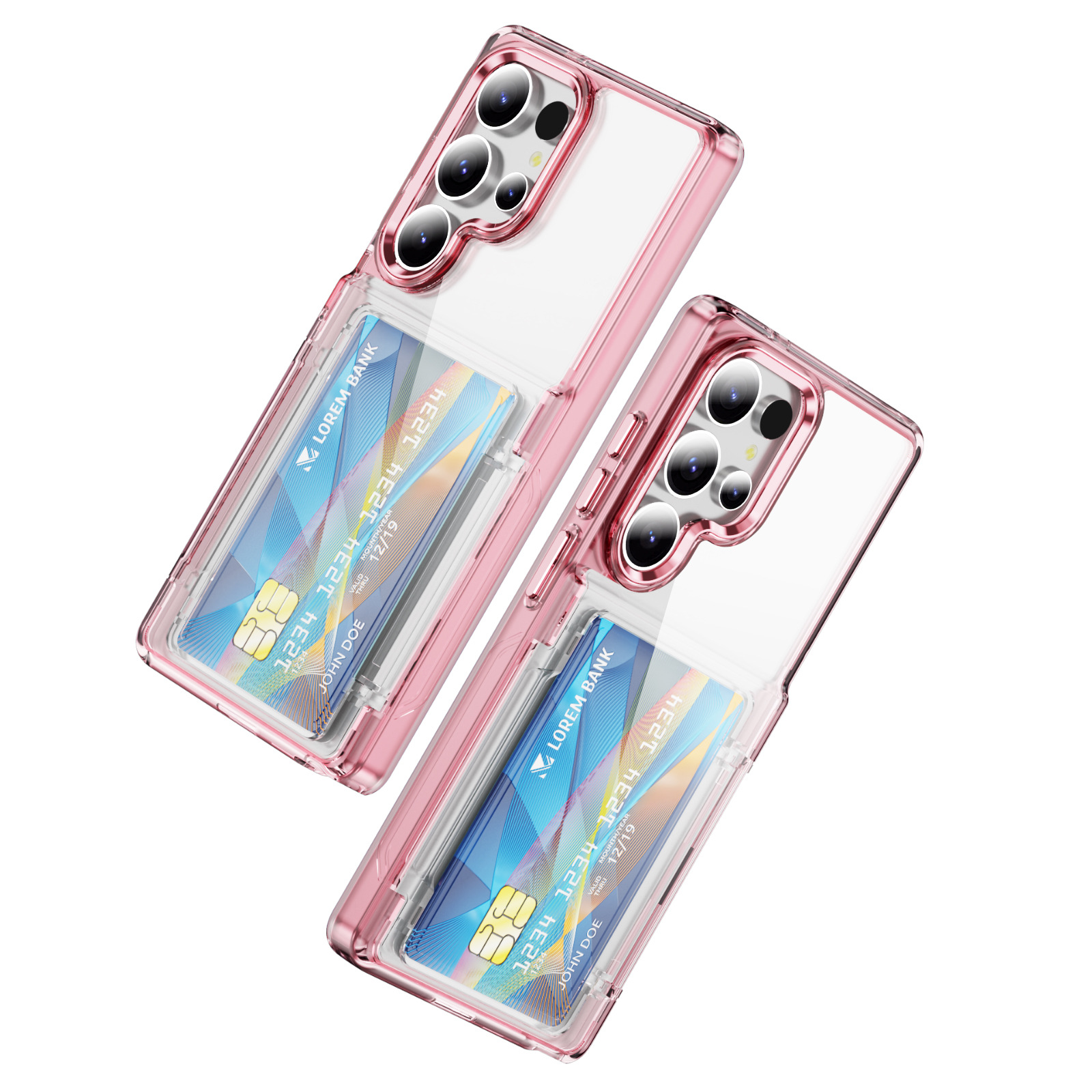 Compatible with Samsung S26 Ultra phone case, S25 Plus flip phone case, card holder, S24 transparent color-blocking protective case, 23