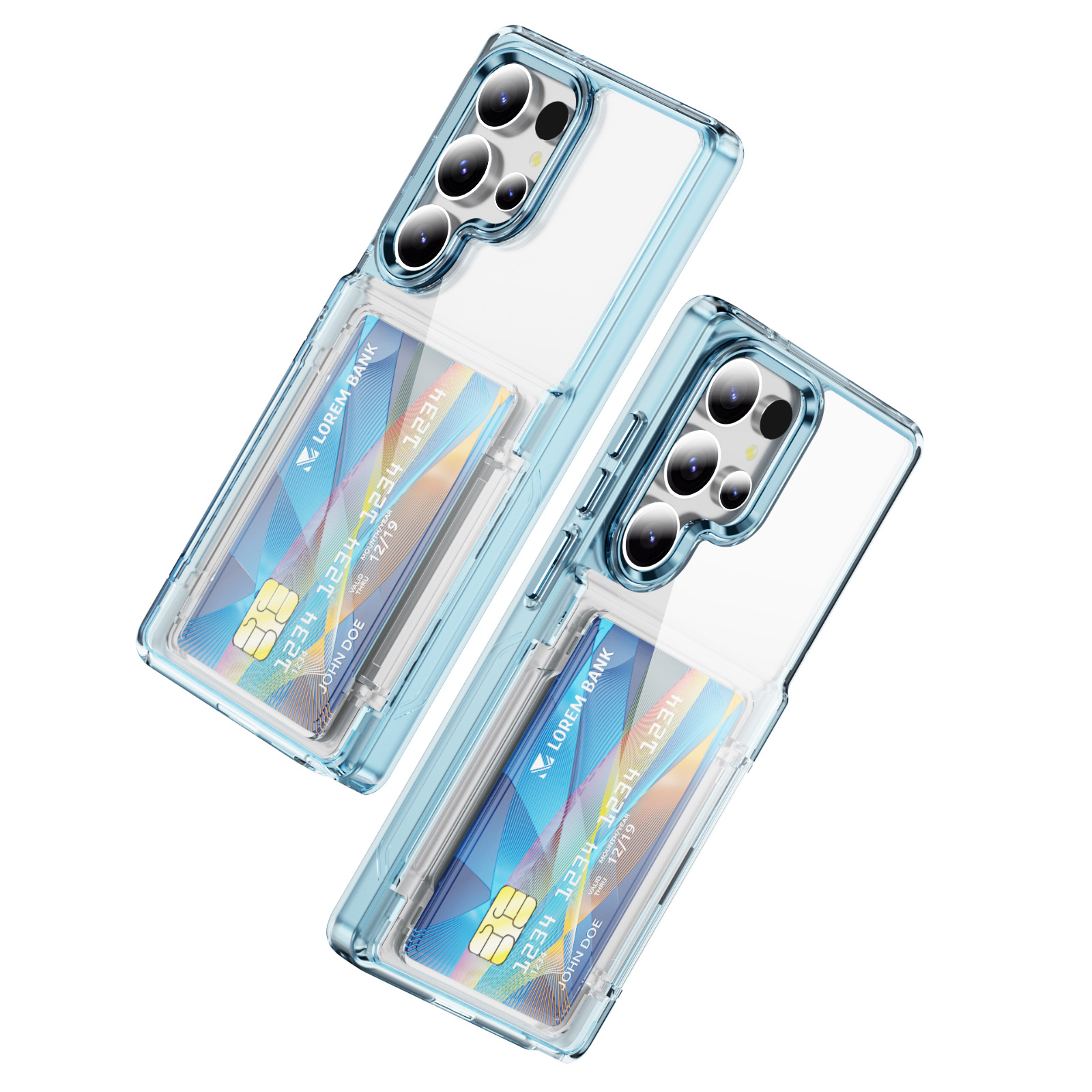 Compatible with Samsung S26 Ultra phone case, S25 Plus flip phone case, card holder, S24 transparent color-blocking protective case, 23