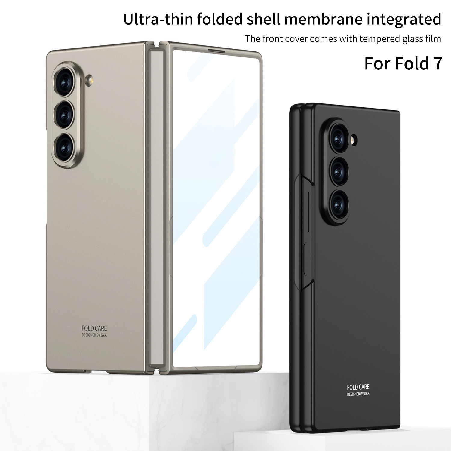 Compatible with Samsung Z Fold8 Ultra phone case 7/6/5 ultra-thin case film solid color folding screen anti-drop protective case