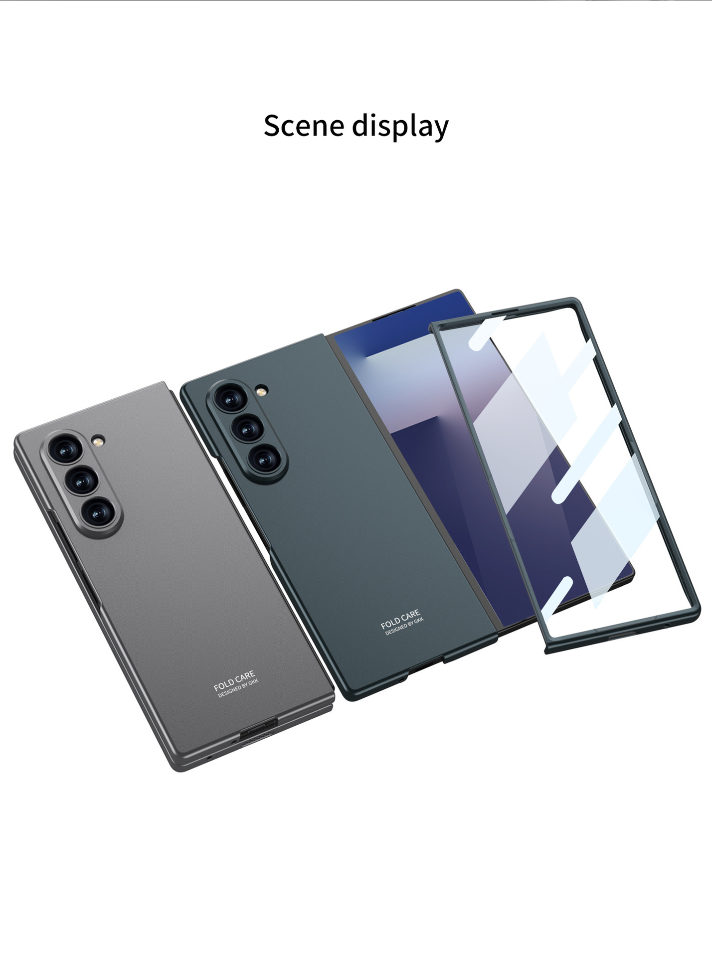 Compatible with Samsung Z Fold8 Ultra phone case 7/6/5 ultra-thin case film solid color folding screen anti-drop protective case