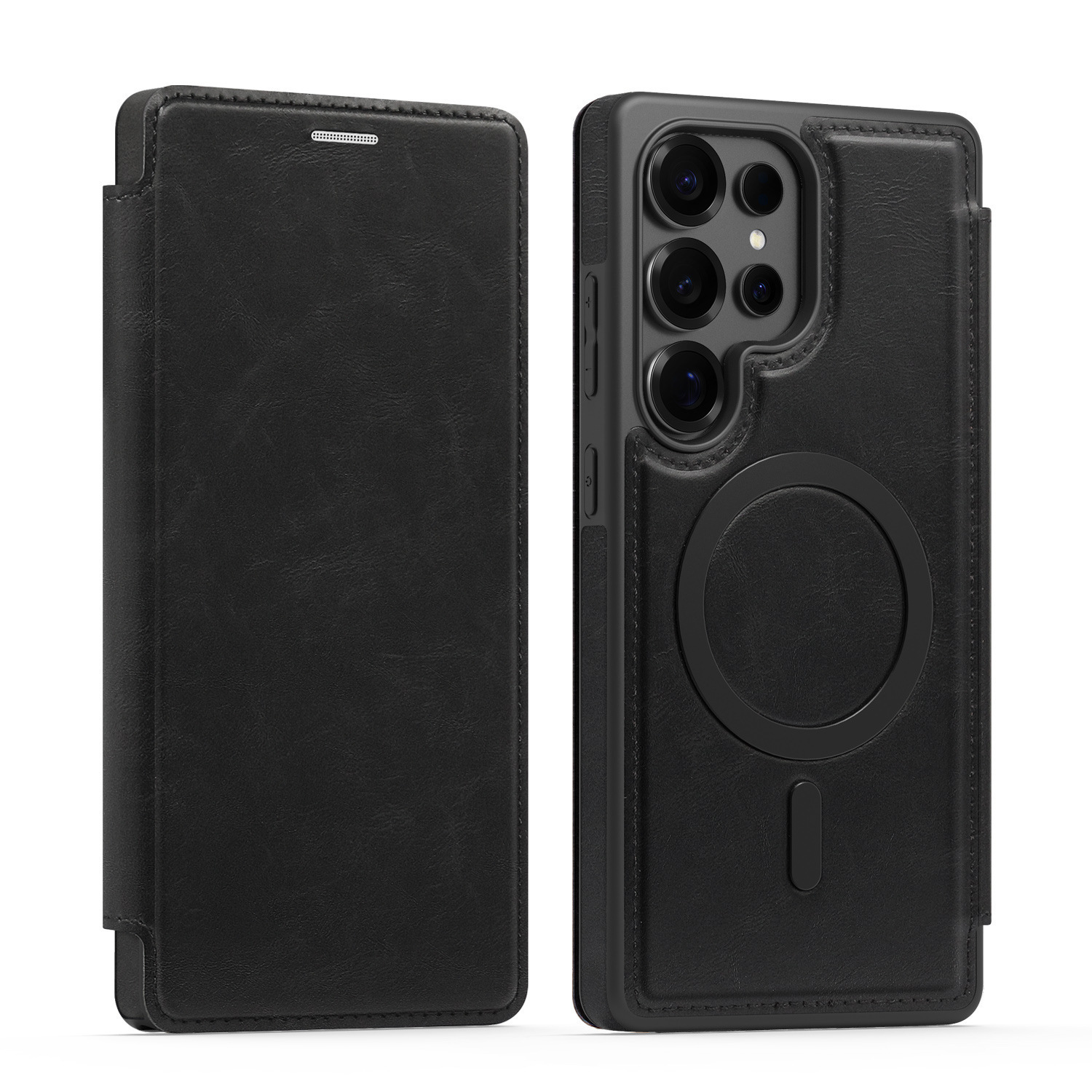 Compatible with Samsung S26 Ultra phone case, S25 Plus magnetic flip case, S24FE SIM card slot full-coverage protective case