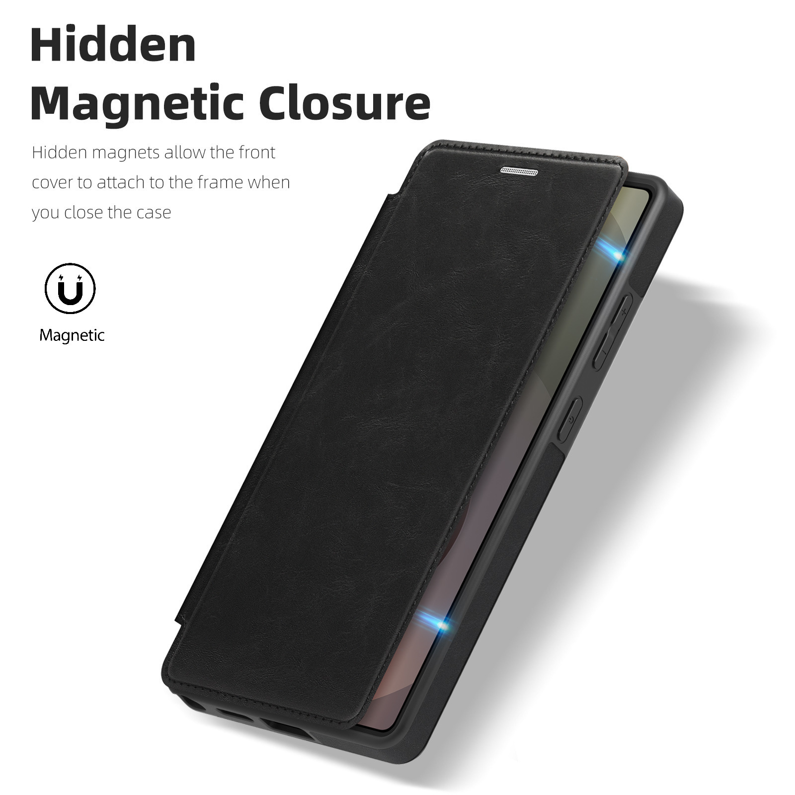 Compatible with Samsung S26 Ultra phone case, S25 Plus magnetic flip case, S24FE SIM card slot full-coverage protective case