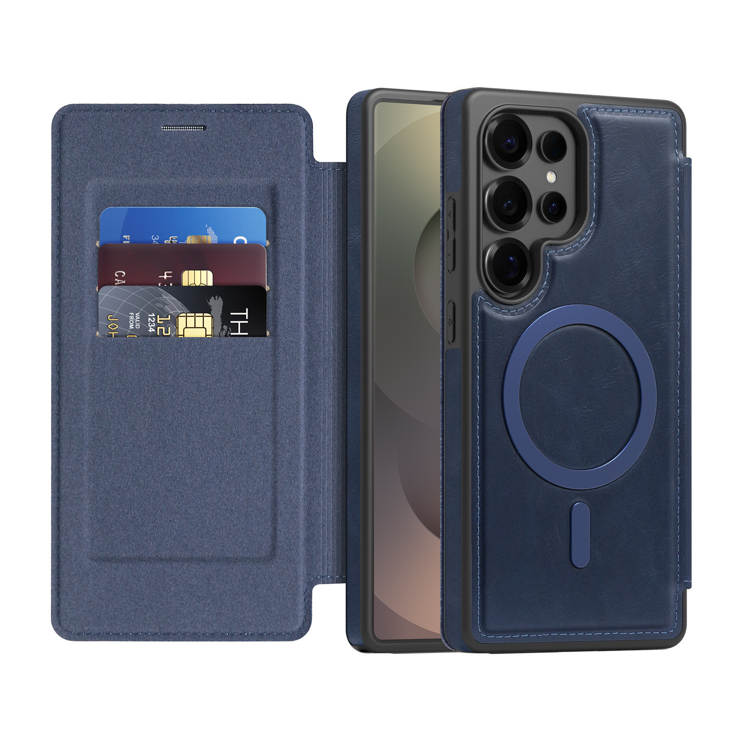 Compatible with Samsung S26 Ultra phone case, S25 Plus magnetic flip case, S24FE SIM card slot full-coverage protective case