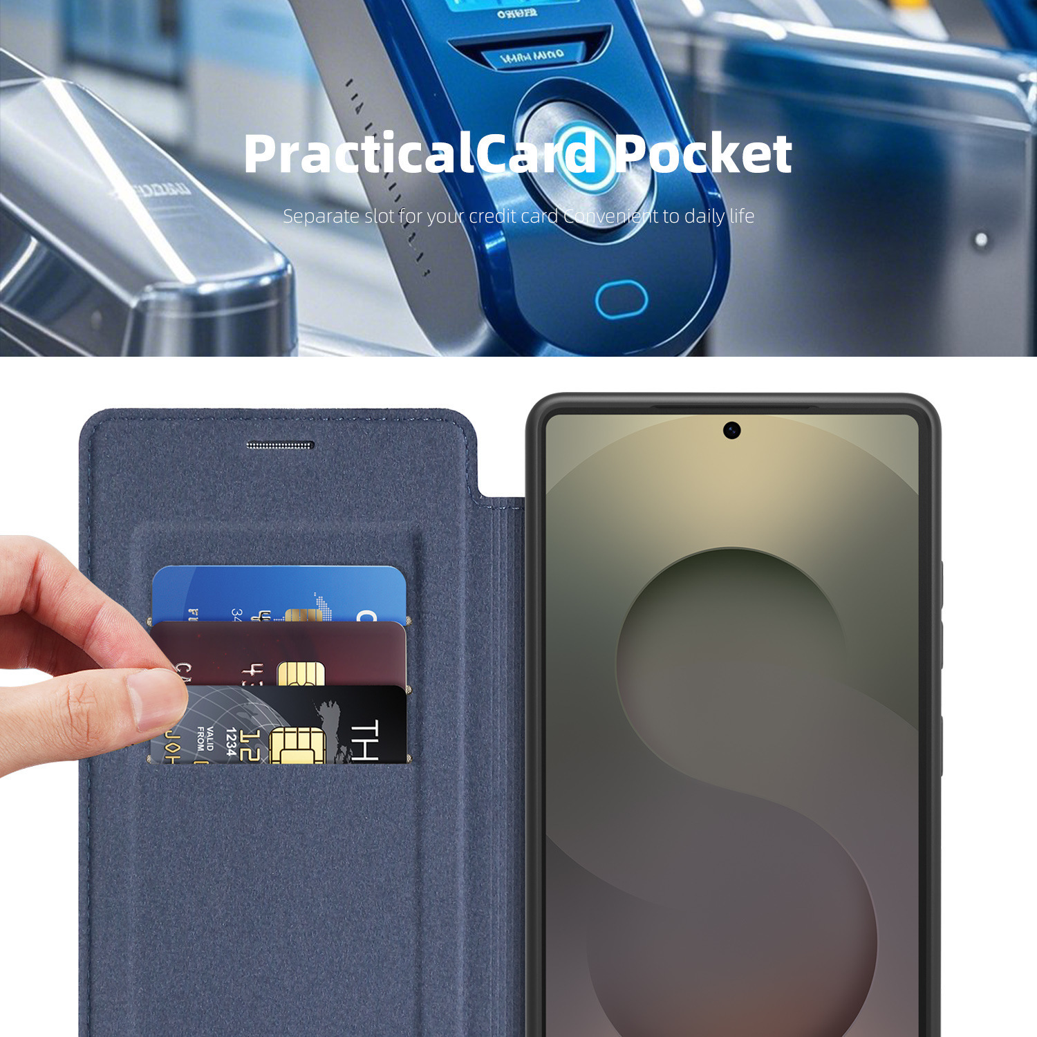 Compatible with Samsung S26 Ultra phone case, S25 Plus magnetic flip case, S24FE SIM card slot full-coverage protective case