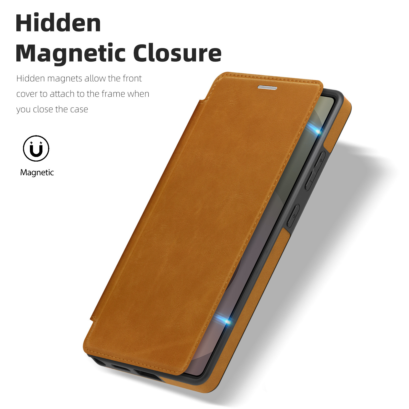 Compatible with Samsung S26 Ultra phone case, S25 Plus magnetic flip case, S24FE SIM card slot full-coverage protective case