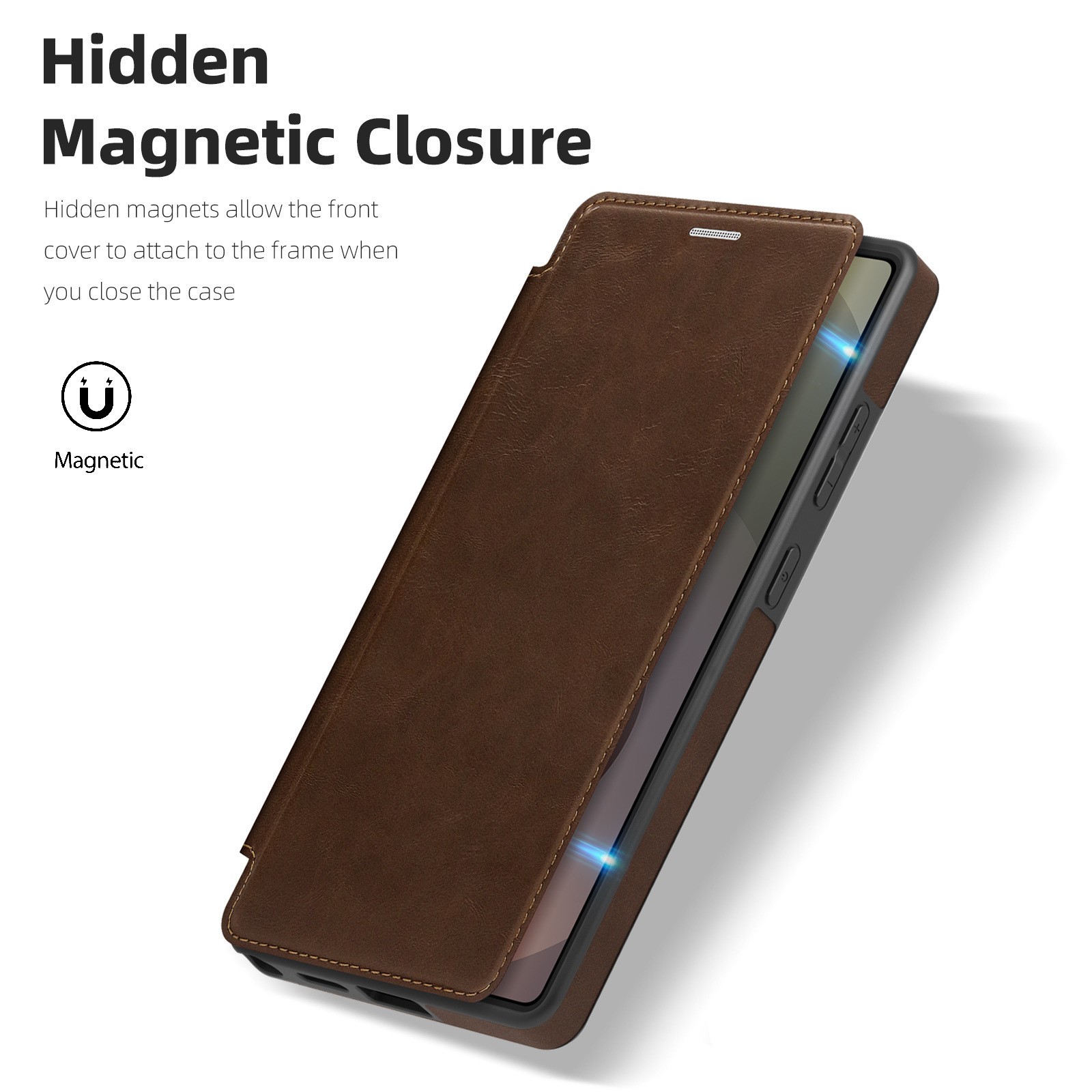 Compatible with Samsung S26 Ultra phone case, S25 Plus magnetic flip case, S24FE SIM card slot full-coverage protective case