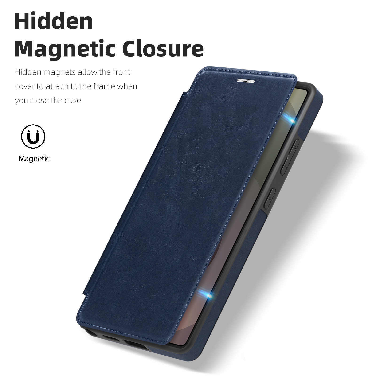 Compatible with Samsung S26 Ultra phone case, S25 Plus magnetic flip case, S24FE SIM card slot full-coverage protective case