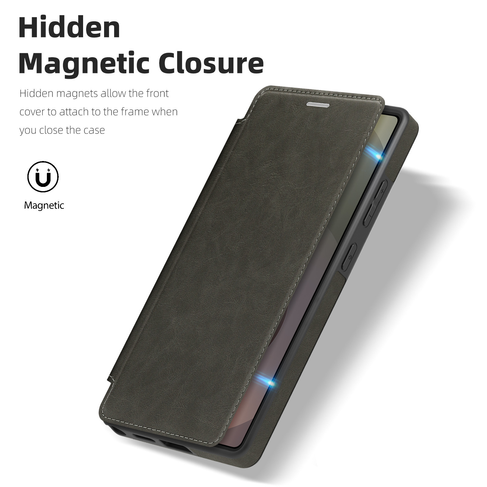 Compatible with Samsung S26 Ultra phone case, S25 Plus magnetic flip case, S24FE SIM card slot full-coverage protective case