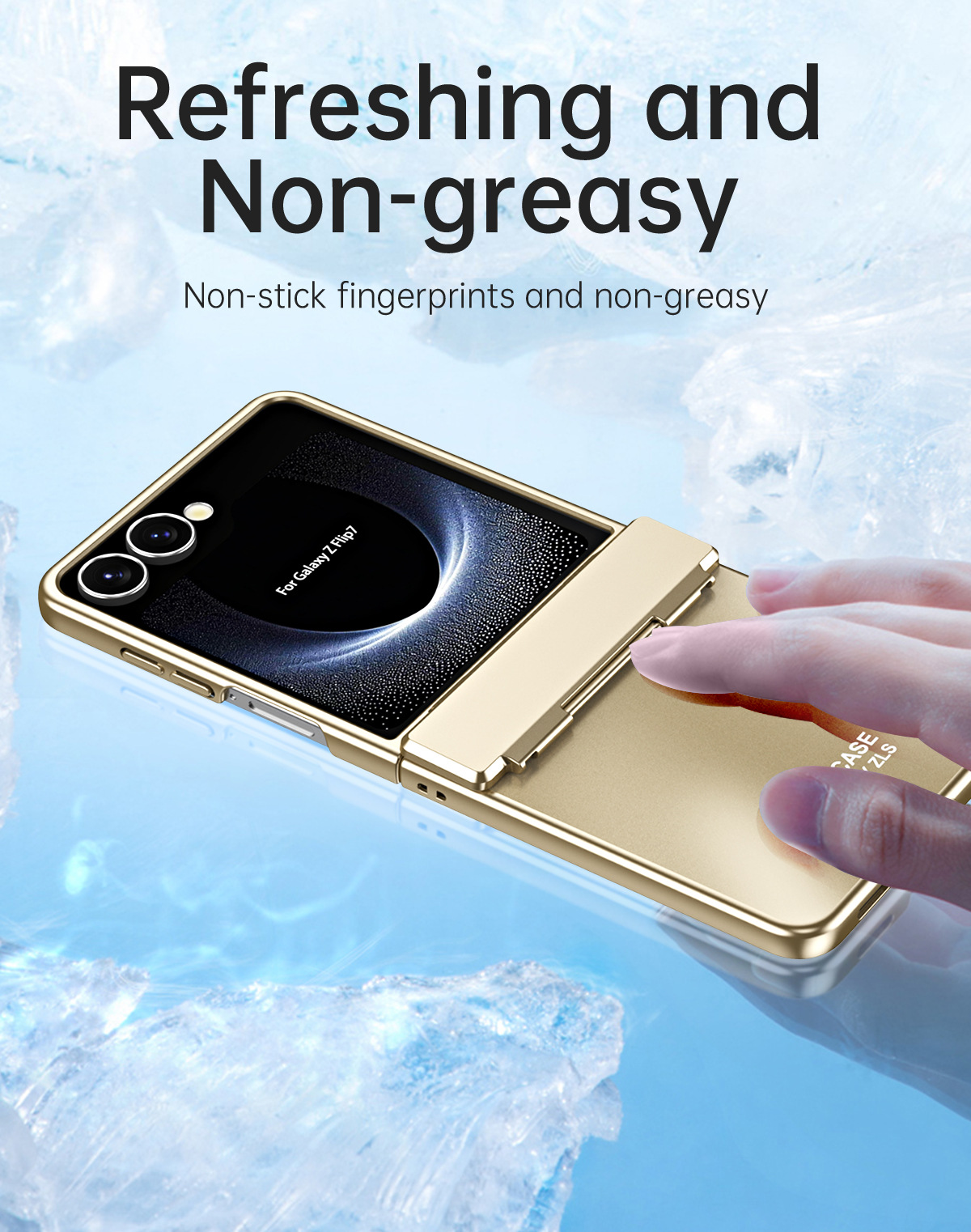 Compatible with Samsung Z Flip8/7 phone case, electroplated shell, integrated hinge, Flip6/5 full-coverage drop-proof protective case