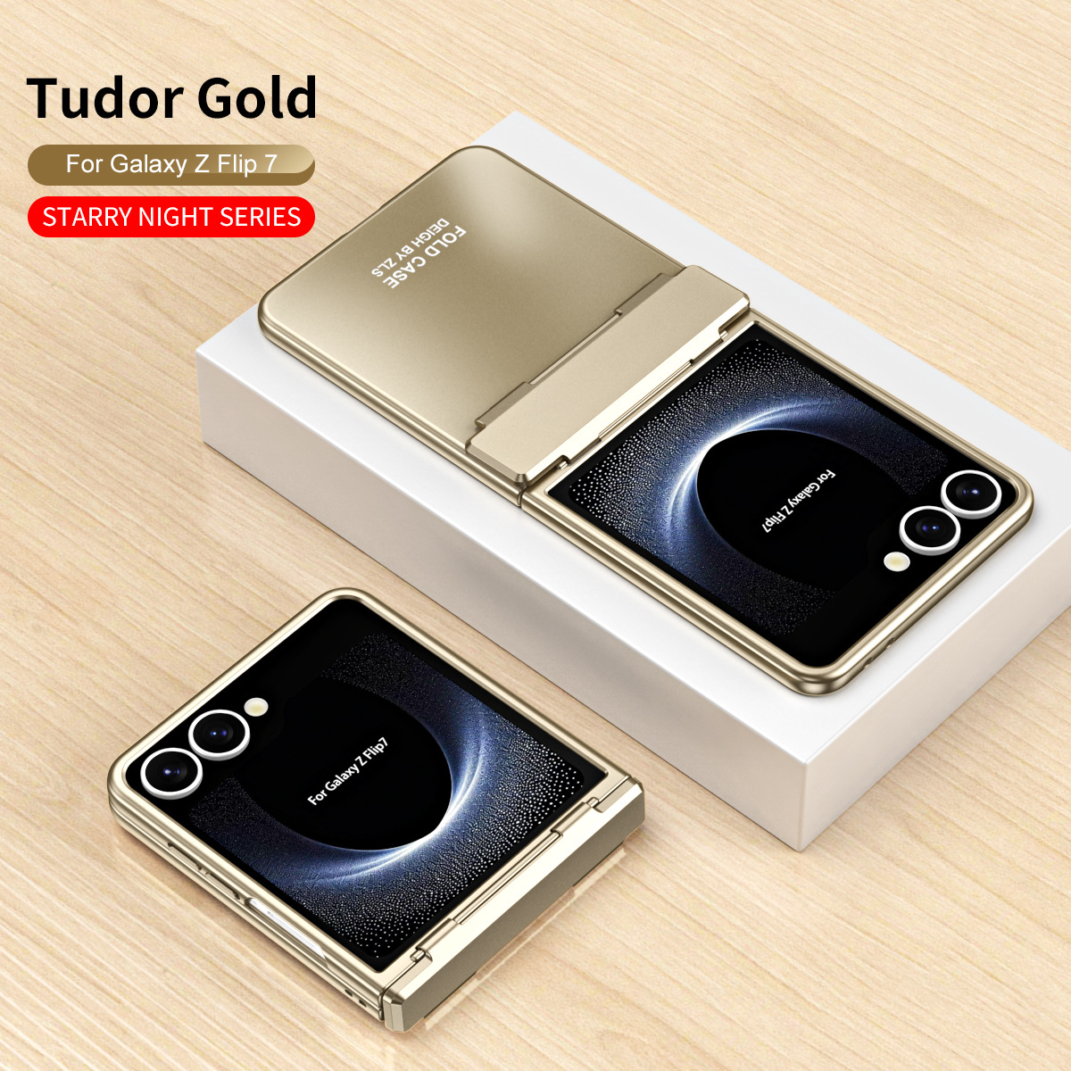 Compatible with Samsung Z Flip8/7 phone case, electroplated shell, integrated hinge, Flip6/5 full-coverage drop-proof protective case