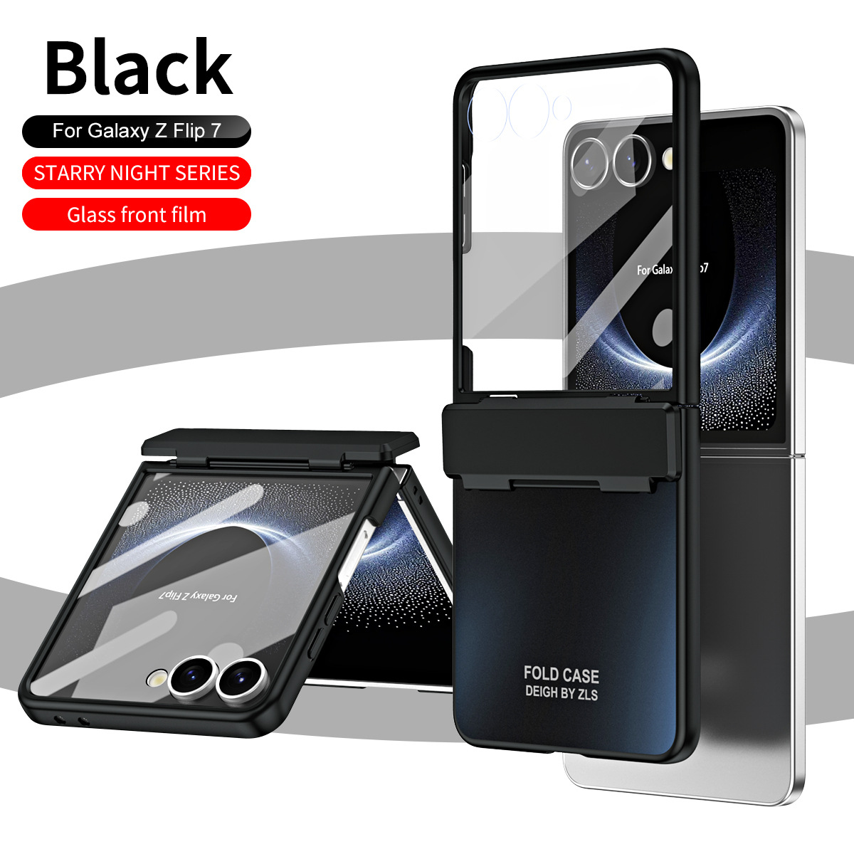Compatible with Samsung Z Flip8/7 phone case, electroplated shell, integrated hinge, Flip6/5 full-coverage drop-proof protective case