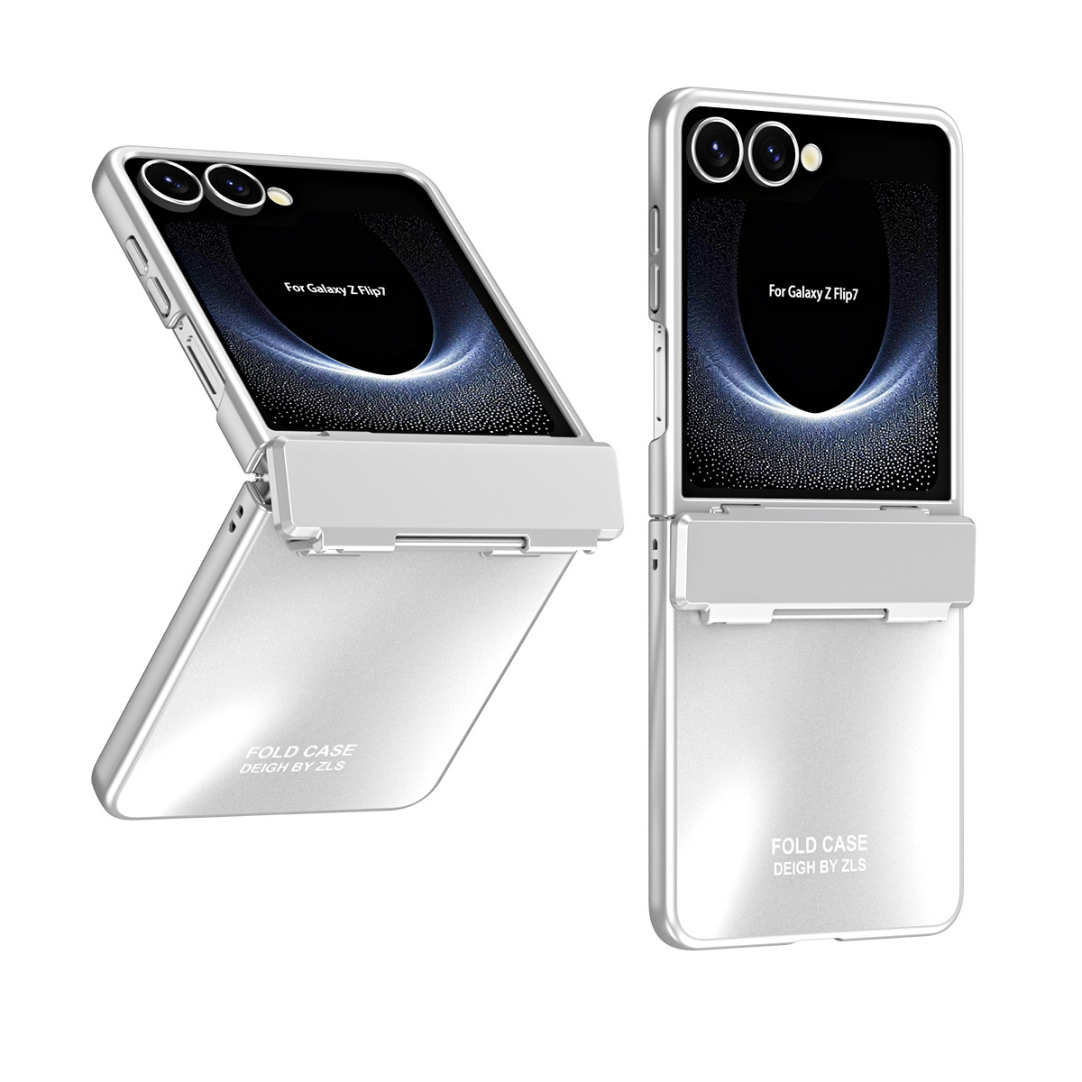 Compatible with Samsung Z Flip8/7 phone case, electroplated shell, integrated hinge, Flip6/5 full-coverage drop-proof protective case