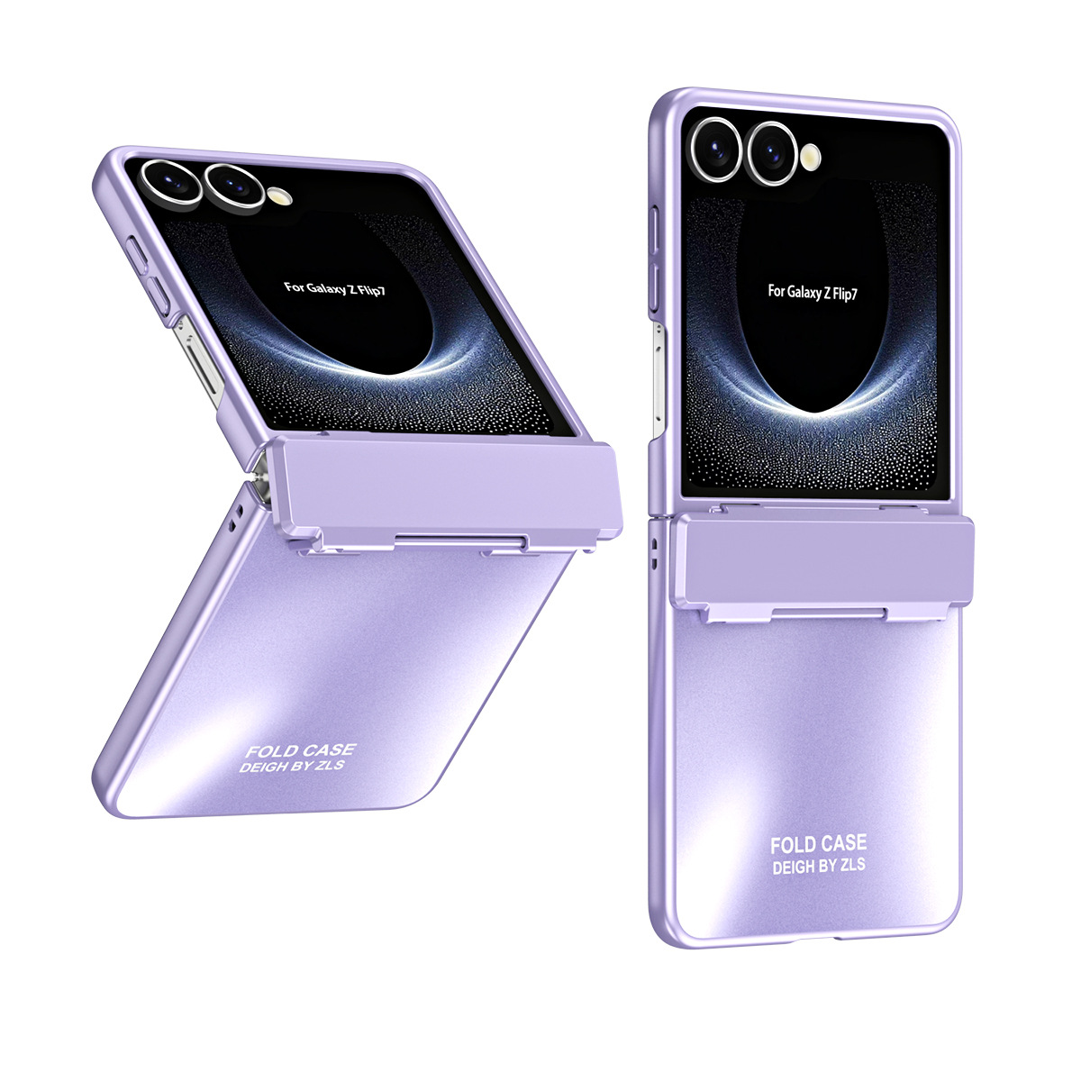 Compatible with Samsung Z Flip8/7 phone case, electroplated shell, integrated hinge, Flip6/5 full-coverage drop-proof protective case