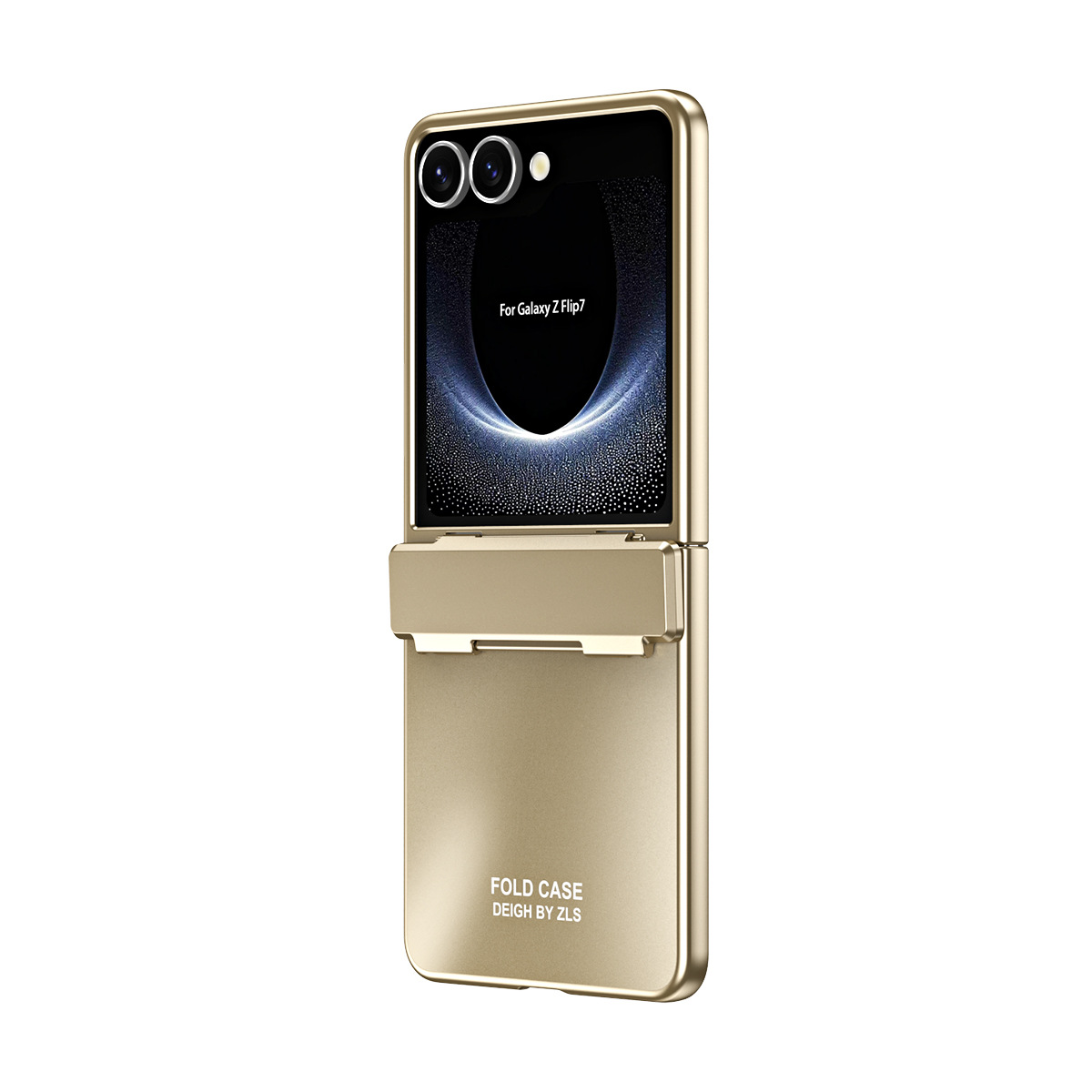 Compatible with Samsung Z Flip8/7 phone case, electroplated shell, integrated hinge, Flip6/5 full-coverage drop-proof protective case