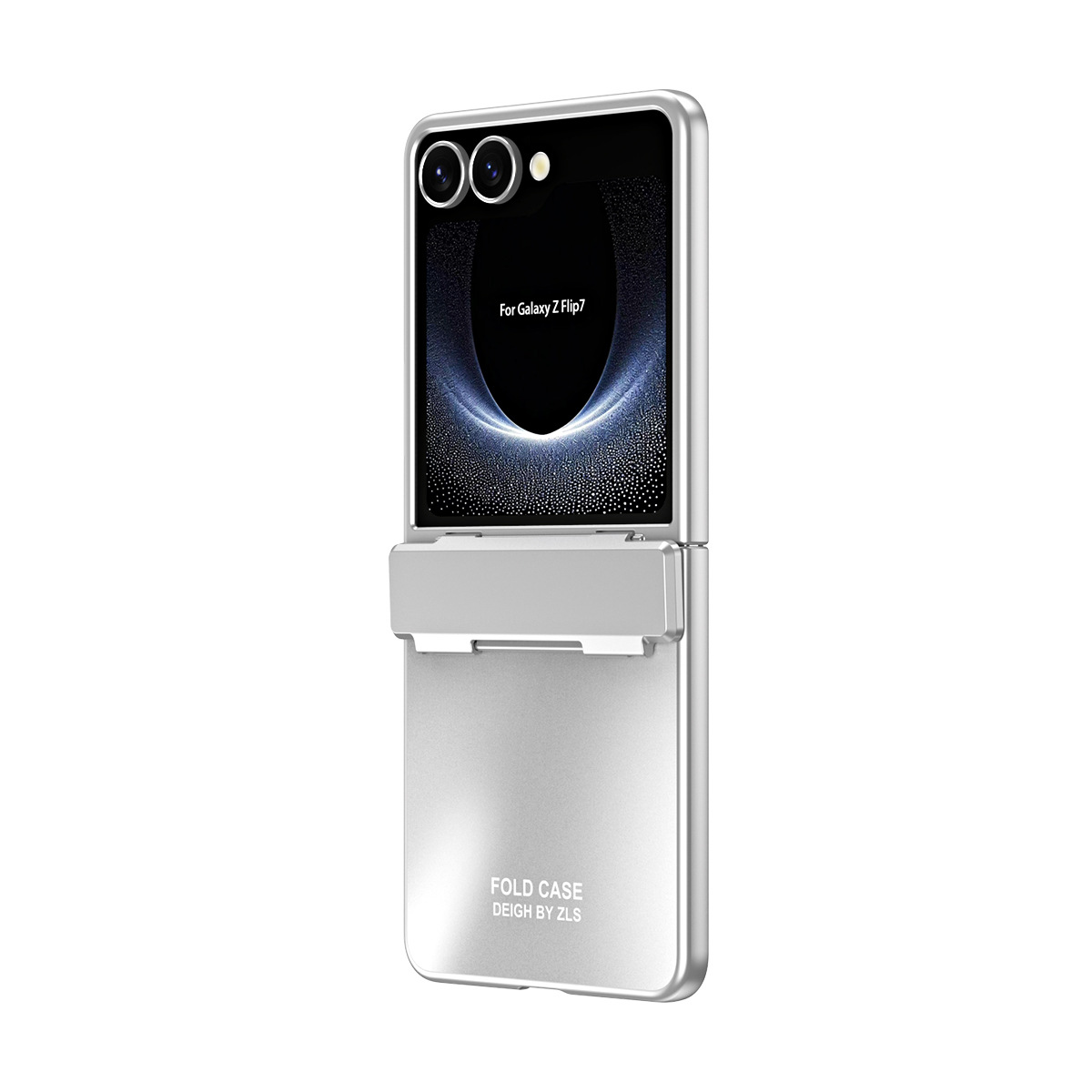 Compatible with Samsung Z Flip8/7 phone case, electroplated shell, integrated hinge, Flip6/5 full-coverage drop-proof protective case