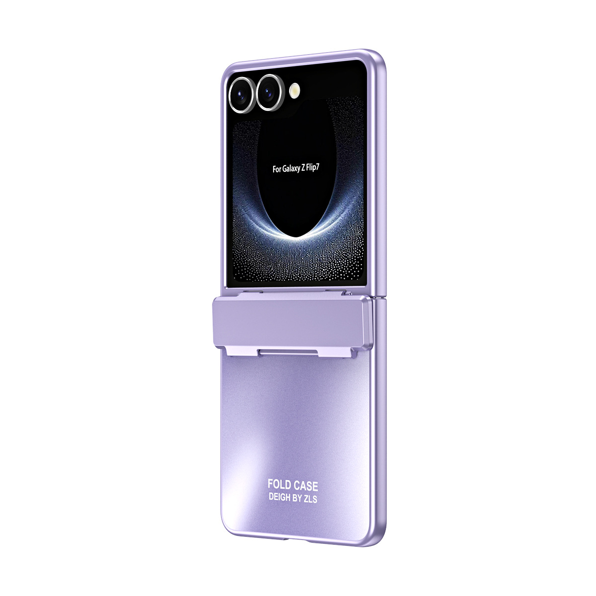 Compatible with Samsung Z Flip8/7 phone case, electroplated shell, integrated hinge, Flip6/5 full-coverage drop-proof protective case