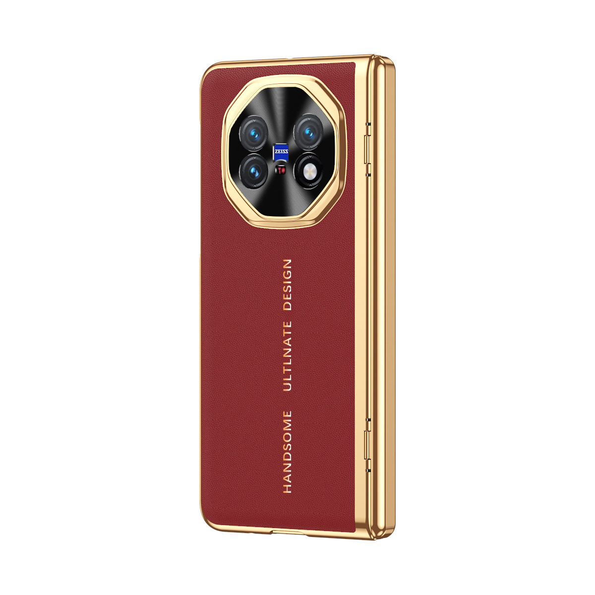 Compatible with VIVO X Fold6 phone case, XFold5/3pro electroplated leather case, full-coverage shockproof protective case