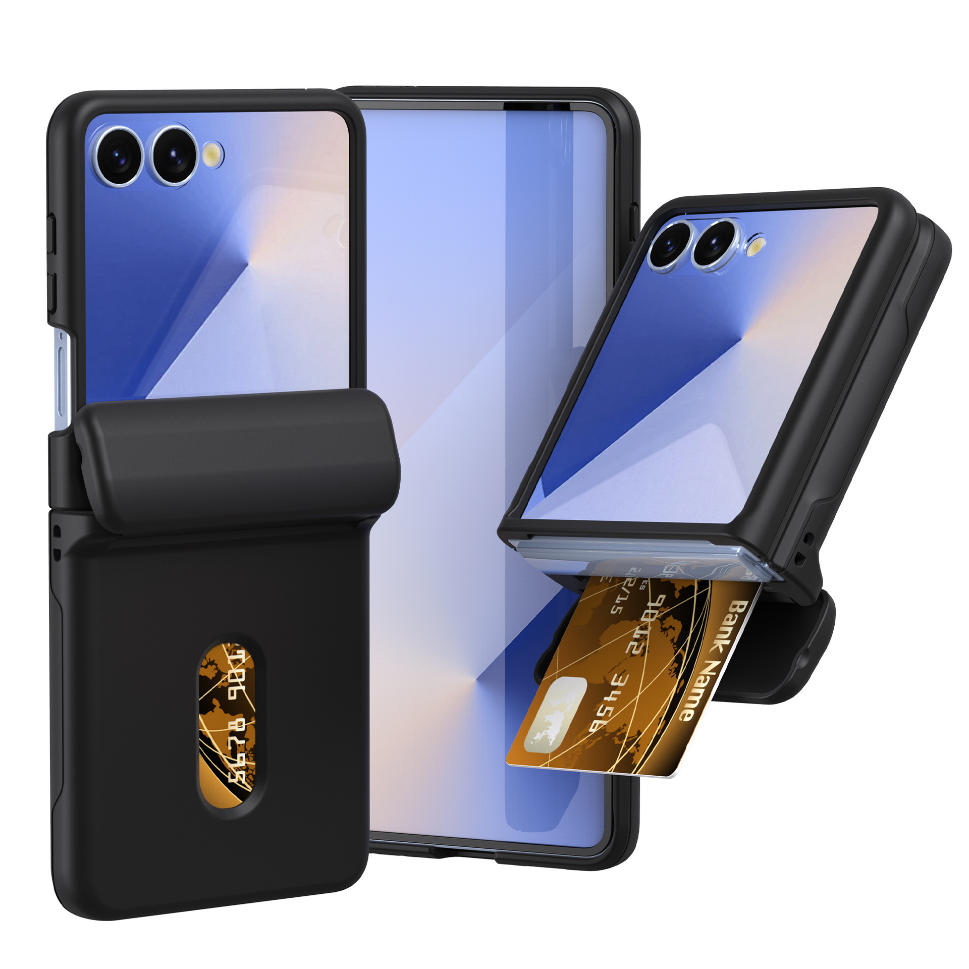 Compatible with Samsung Z Flip 8/7 phone case, SIM card slot, full-coverage spring hinge, Flip 6/5/4 drop-proof protective case.
