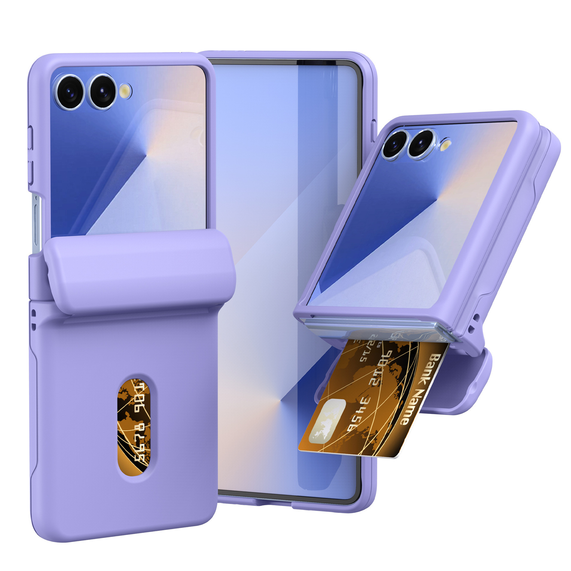 Compatible with Samsung Z Flip 8/7 phone case, SIM card slot, full-coverage spring hinge, Flip 6/5/4 drop-proof protective case.
