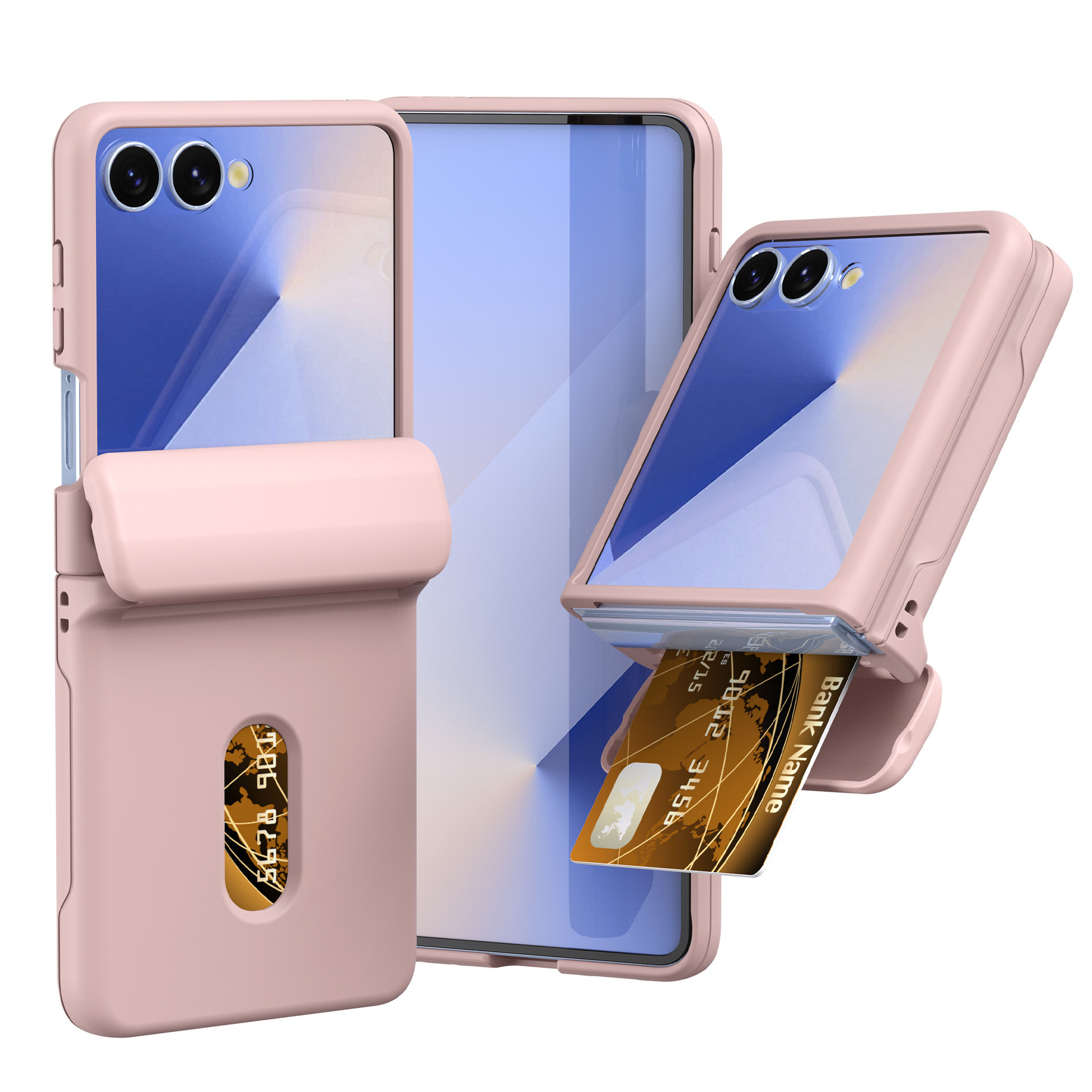 Compatible with Samsung Z Flip 8/7 phone case, SIM card slot, full-coverage spring hinge, Flip 6/5/4 drop-proof protective case.