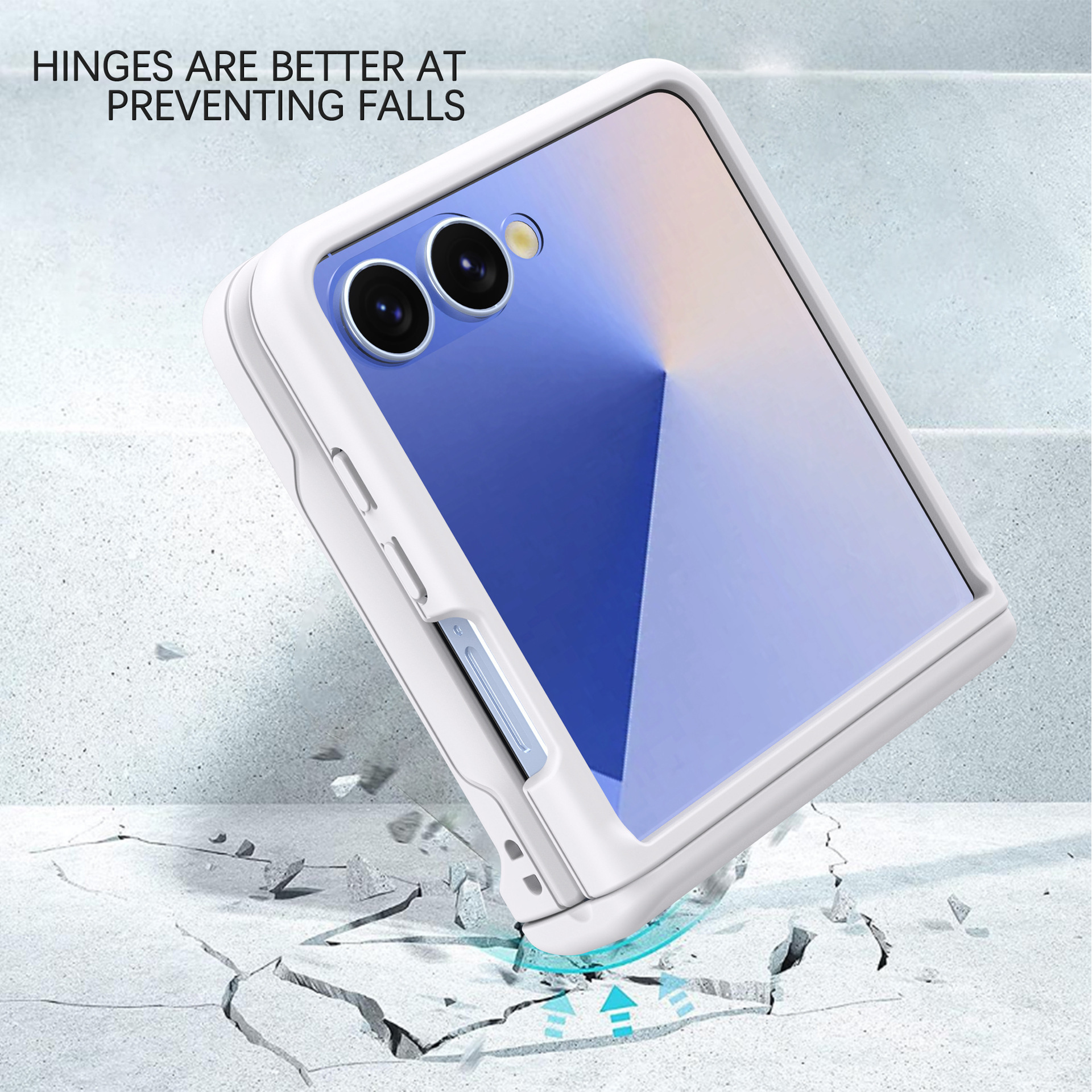 Compatible with Samsung Z Flip 8/7 phone case, SIM card slot, full-coverage spring hinge, Flip 6/5/4 drop-proof protective case.