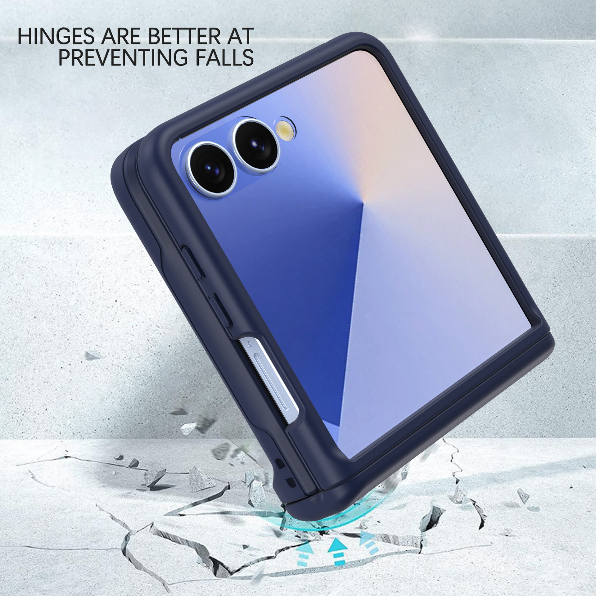 Compatible with Samsung Z Flip 8/7 phone case, SIM card slot, full-coverage spring hinge, Flip 6/5/4 drop-proof protective case.