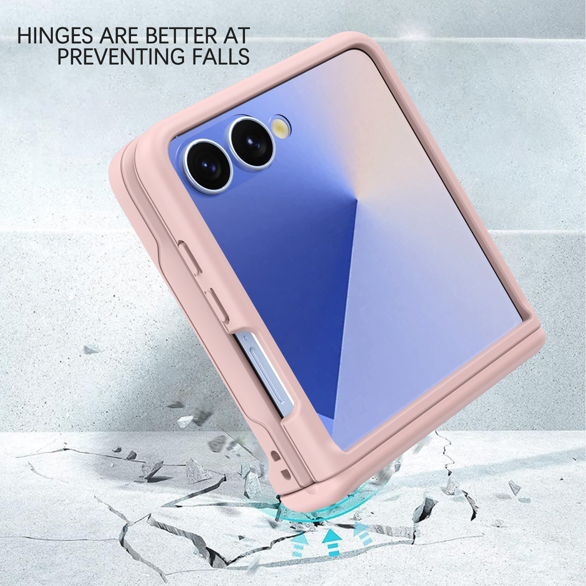 Compatible with Samsung Z Flip 8/7 phone case, SIM card slot, full-coverage spring hinge, Flip 6/5/4 drop-proof protective case.