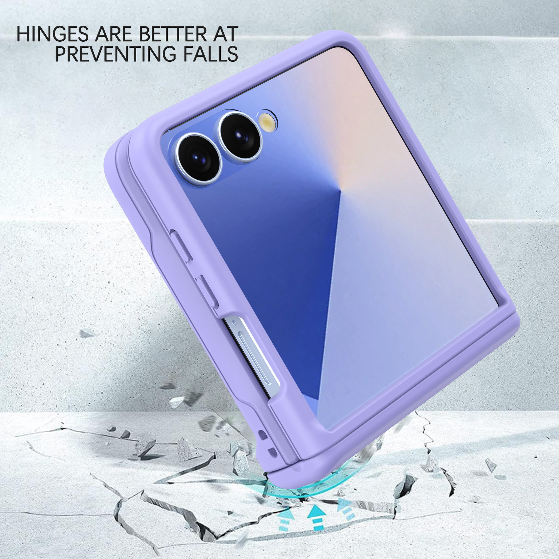 Compatible with Samsung Z Flip 8/7 phone case, SIM card slot, full-coverage spring hinge, Flip 6/5/4 drop-proof protective case.